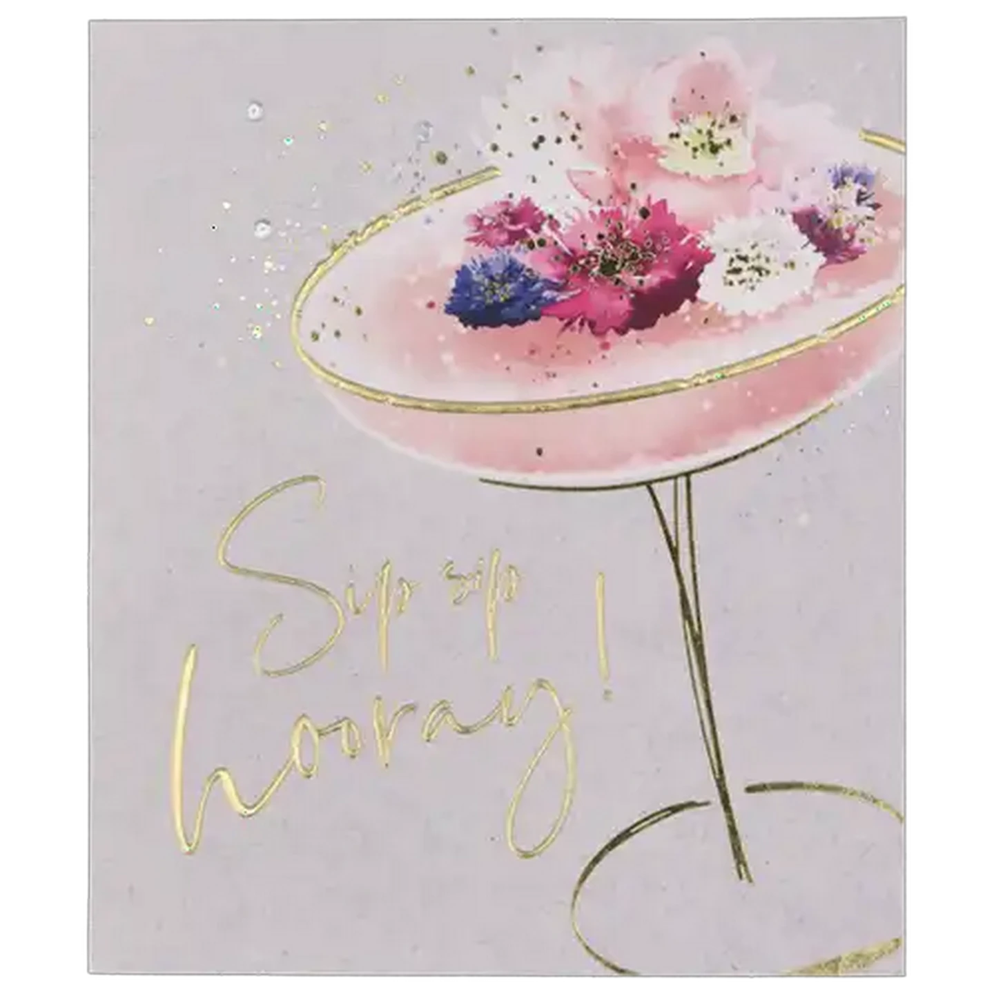 Image of Sip Sip Indigo Blush Everyday Card