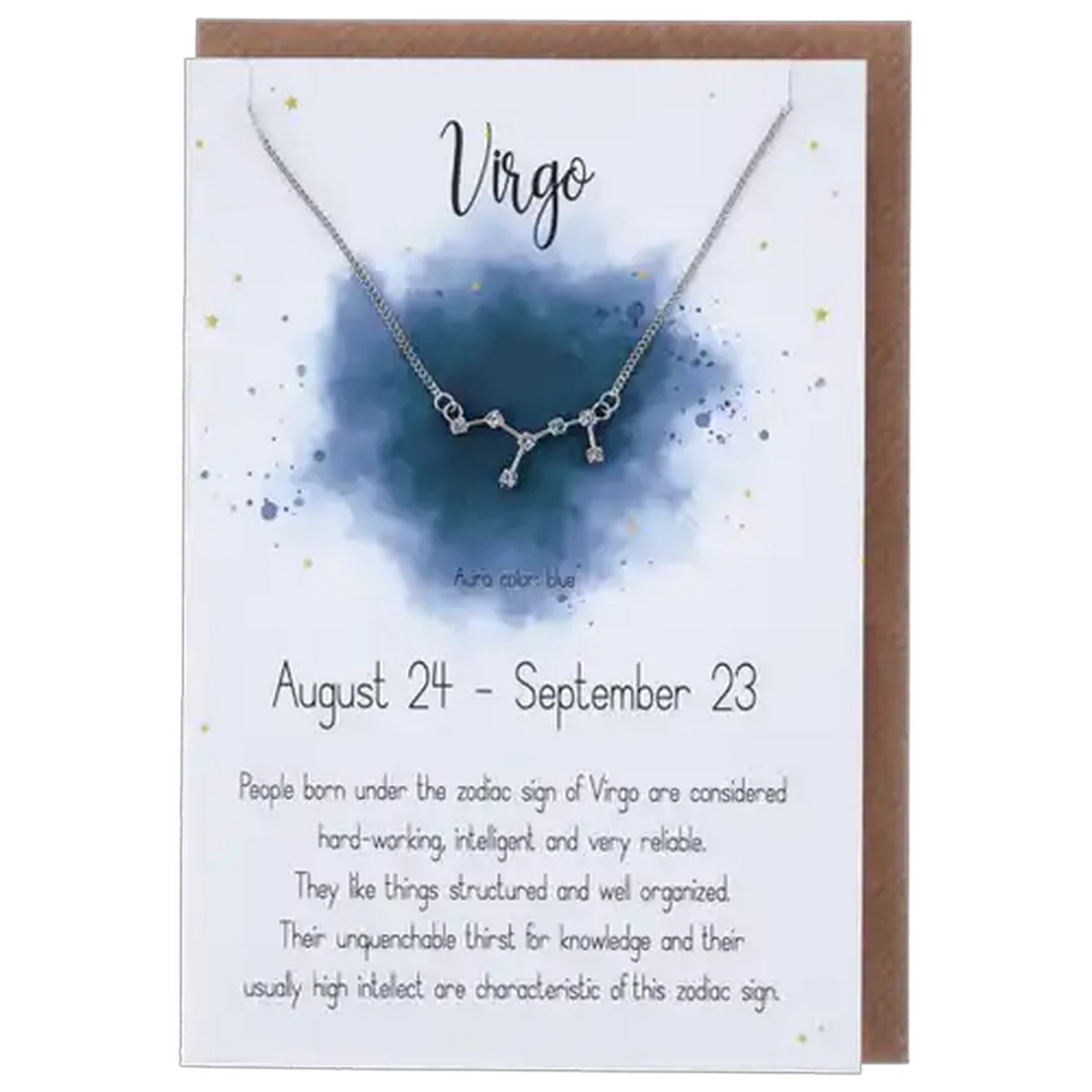 Image of Braun + Company Zodiac Blue Virgo Everyday Card