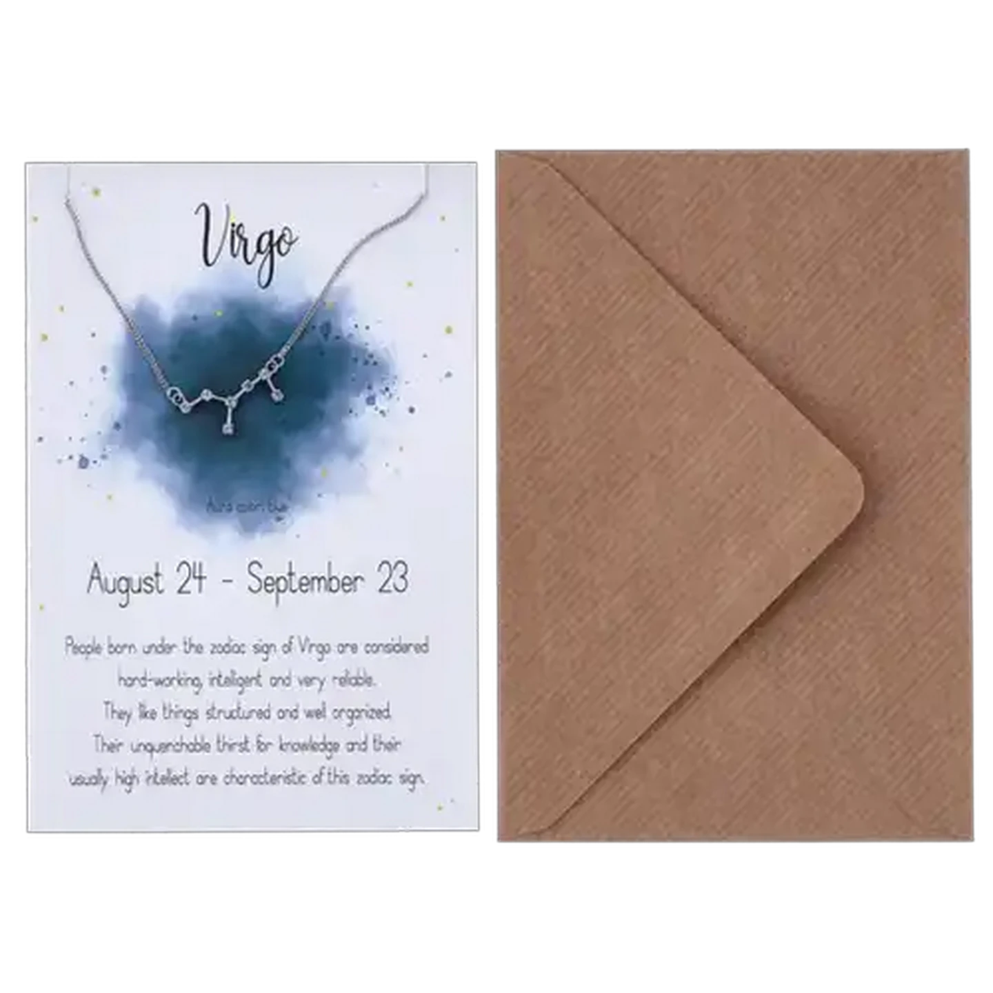Image of Braun + Company Zodiac Blue Virgo Everyday Card