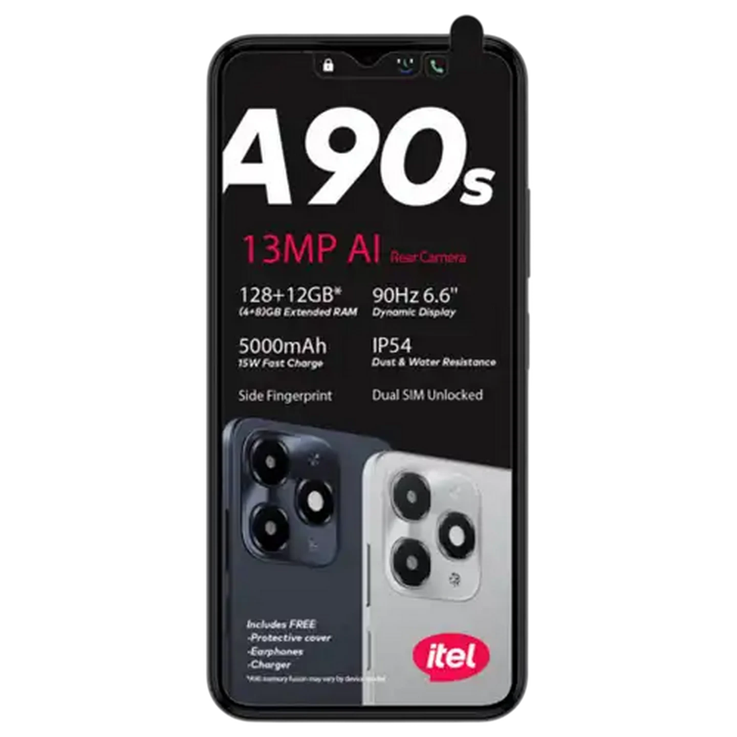 Image of itel A90s Black Handset (Network Locked)