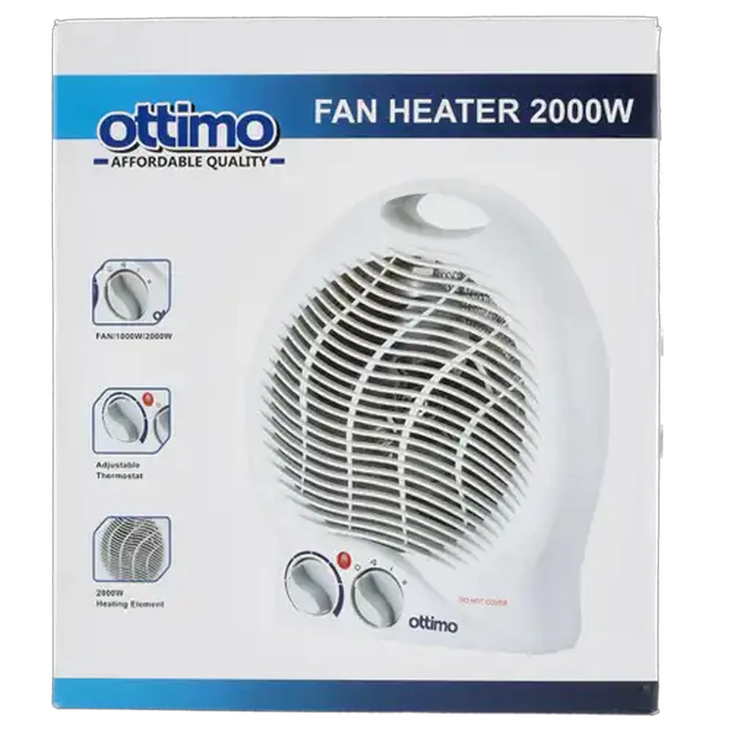 Image of Ottimo White Fan Heater 2000W
