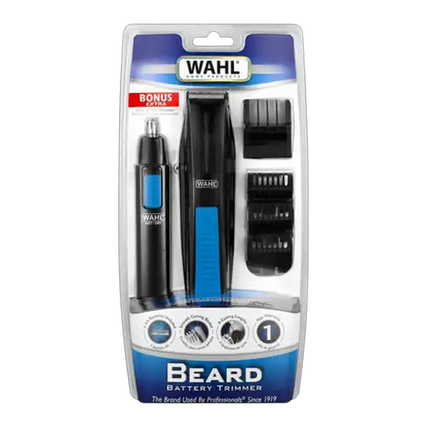 Image of Wahl Beard Battery Trimmer + Bonus Nose Trimmer 13-Piece