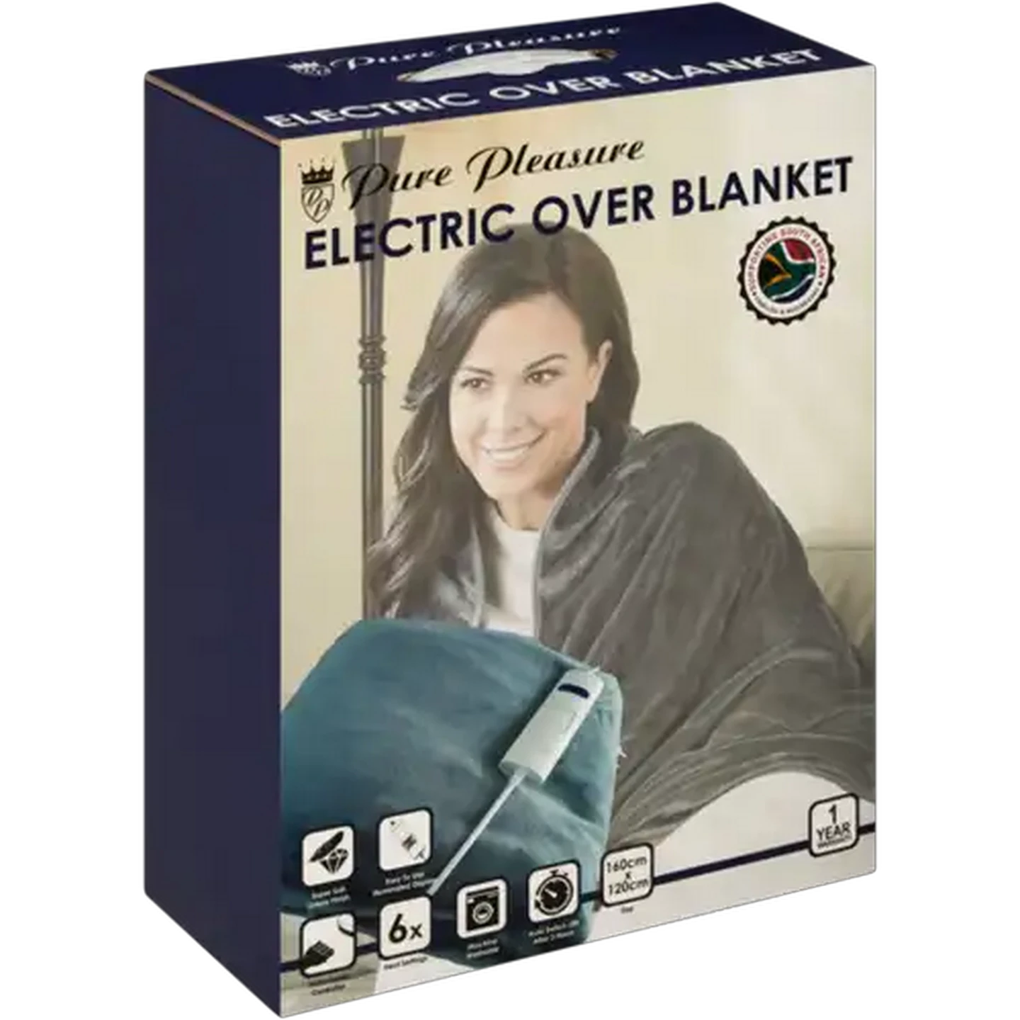 Image of Pure Pleasure Electric Over Blanket 160cm x 120cm