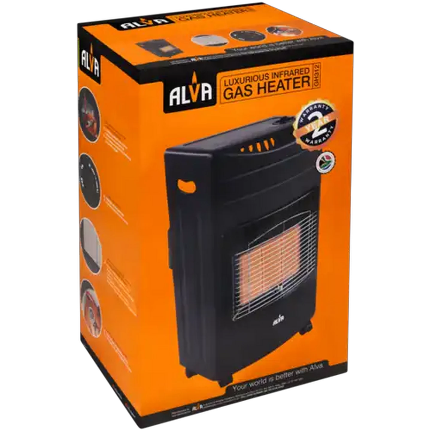 Image of Alva Luxurious Infrared 3-Panel Gas Heater