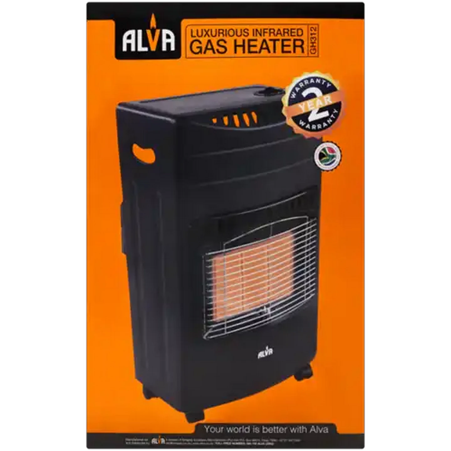 Image of Alva Luxurious Infrared 3-Panel Gas Heater