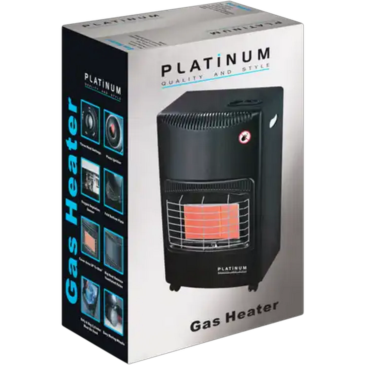 Image of Platinum Black 3 Panel Gas Heater 4200W