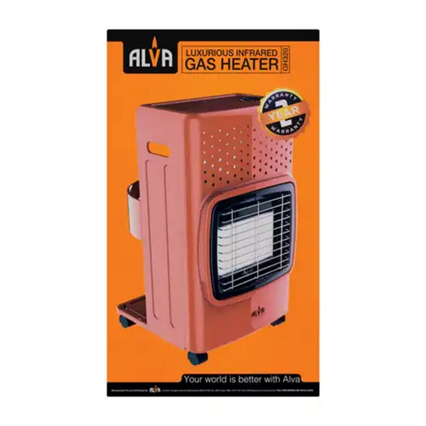 Image of Alva Luxurious Red Infrared Gas Heater