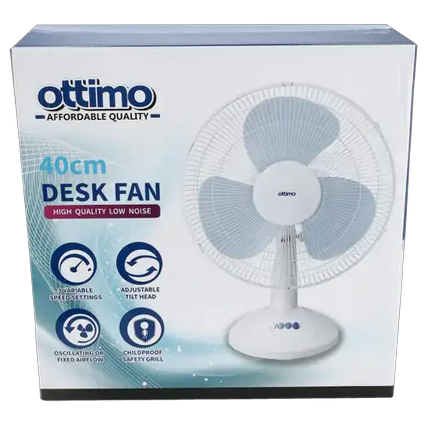 Image of Ottimo Desk Fan Blue 40cm