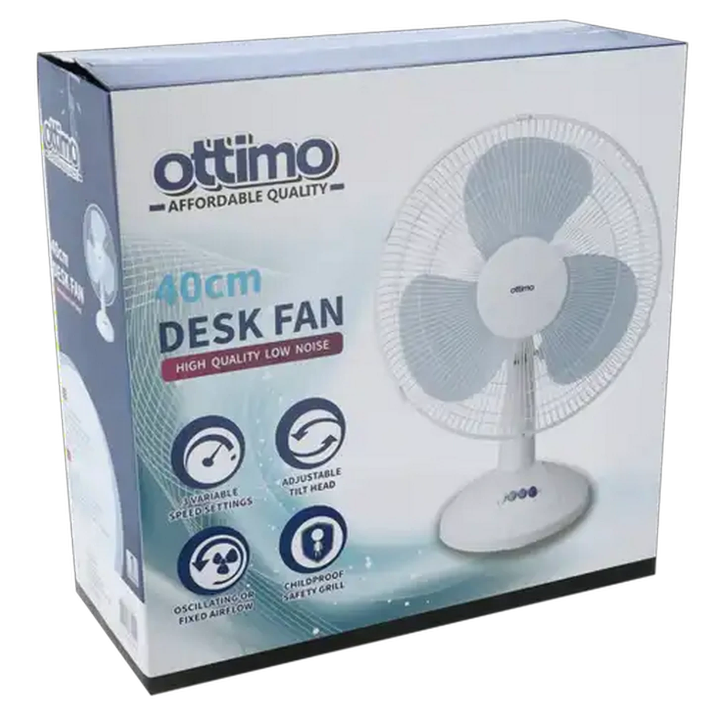 Image of Ottimo Desk Fan Blue 40cm