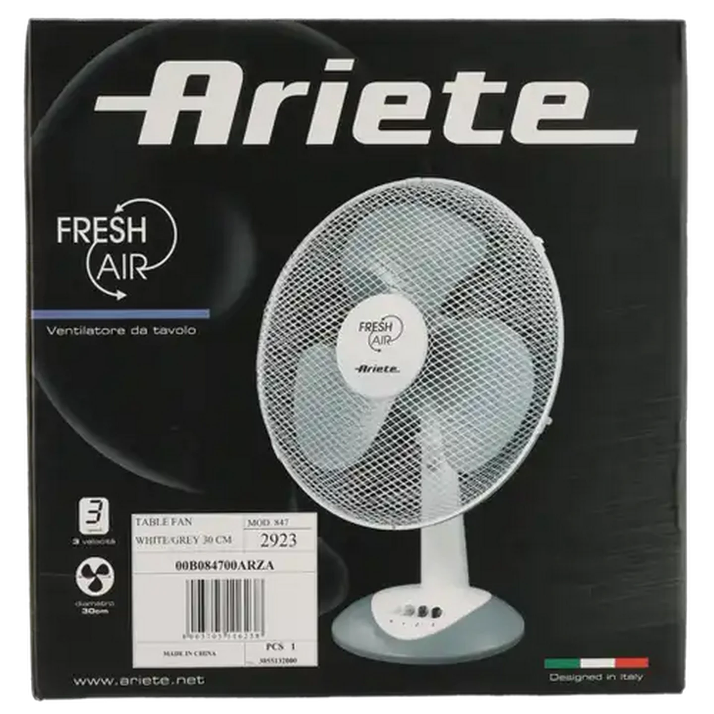 Image of Ariete White Desk Fan 30cm