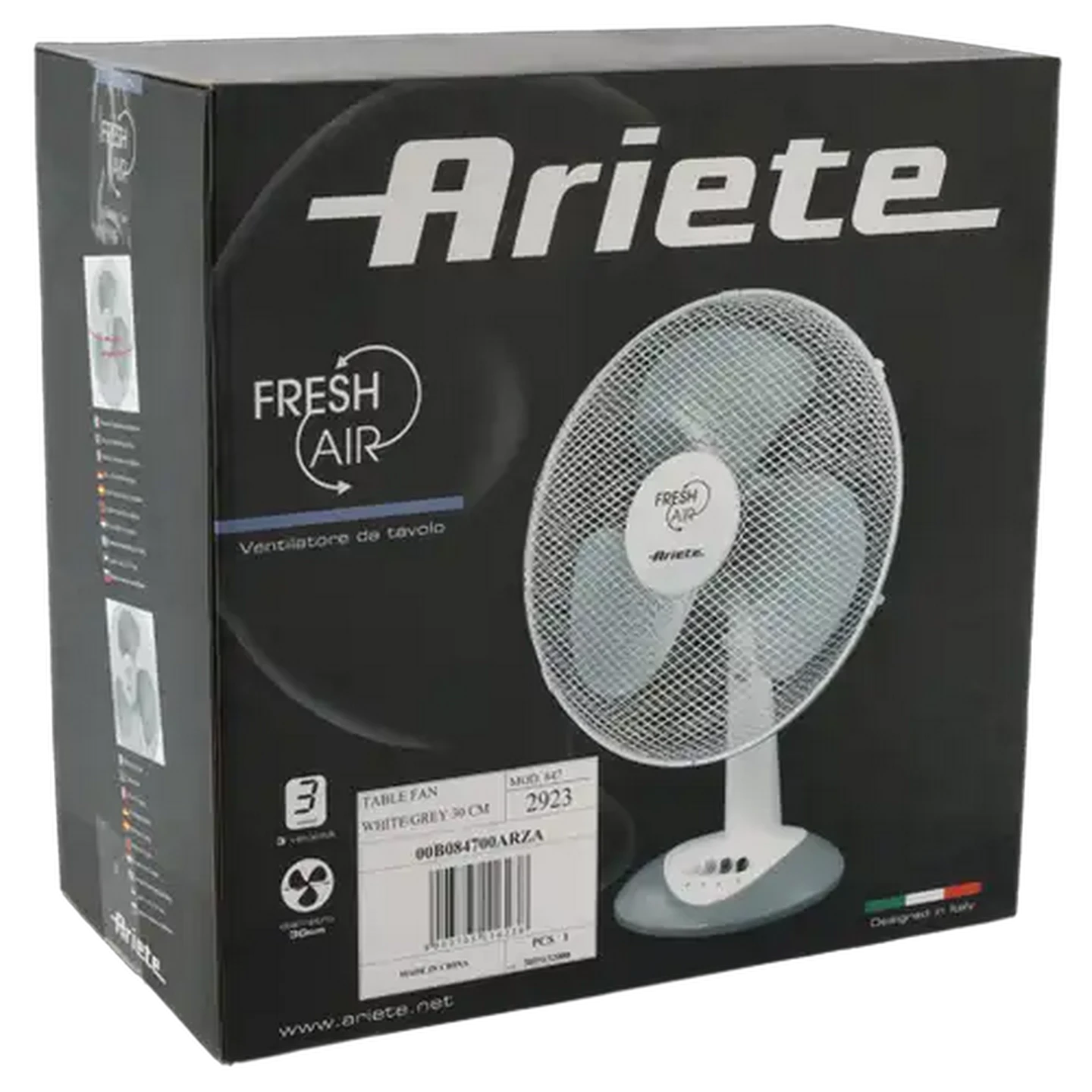 Image of Ariete White Desk Fan 30cm