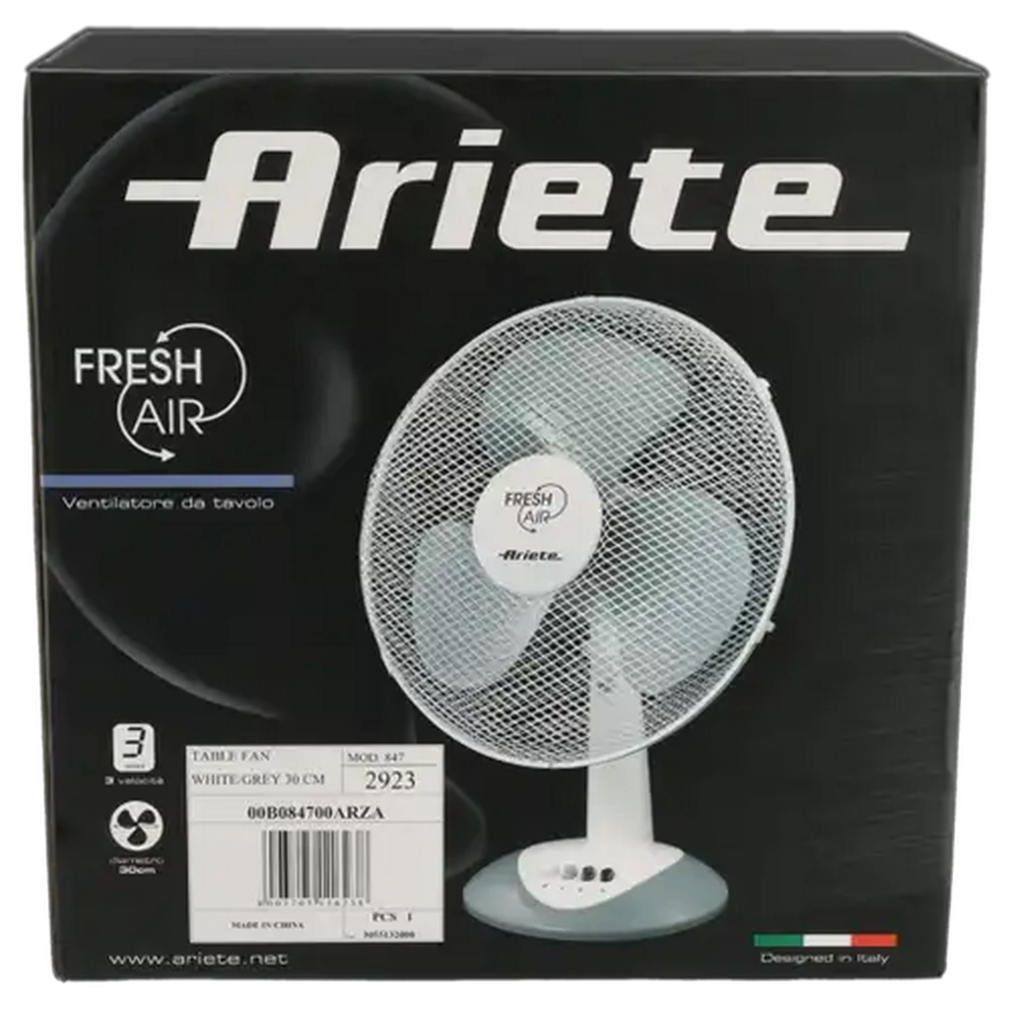 Image of Ariete White Desk Fan 30cm