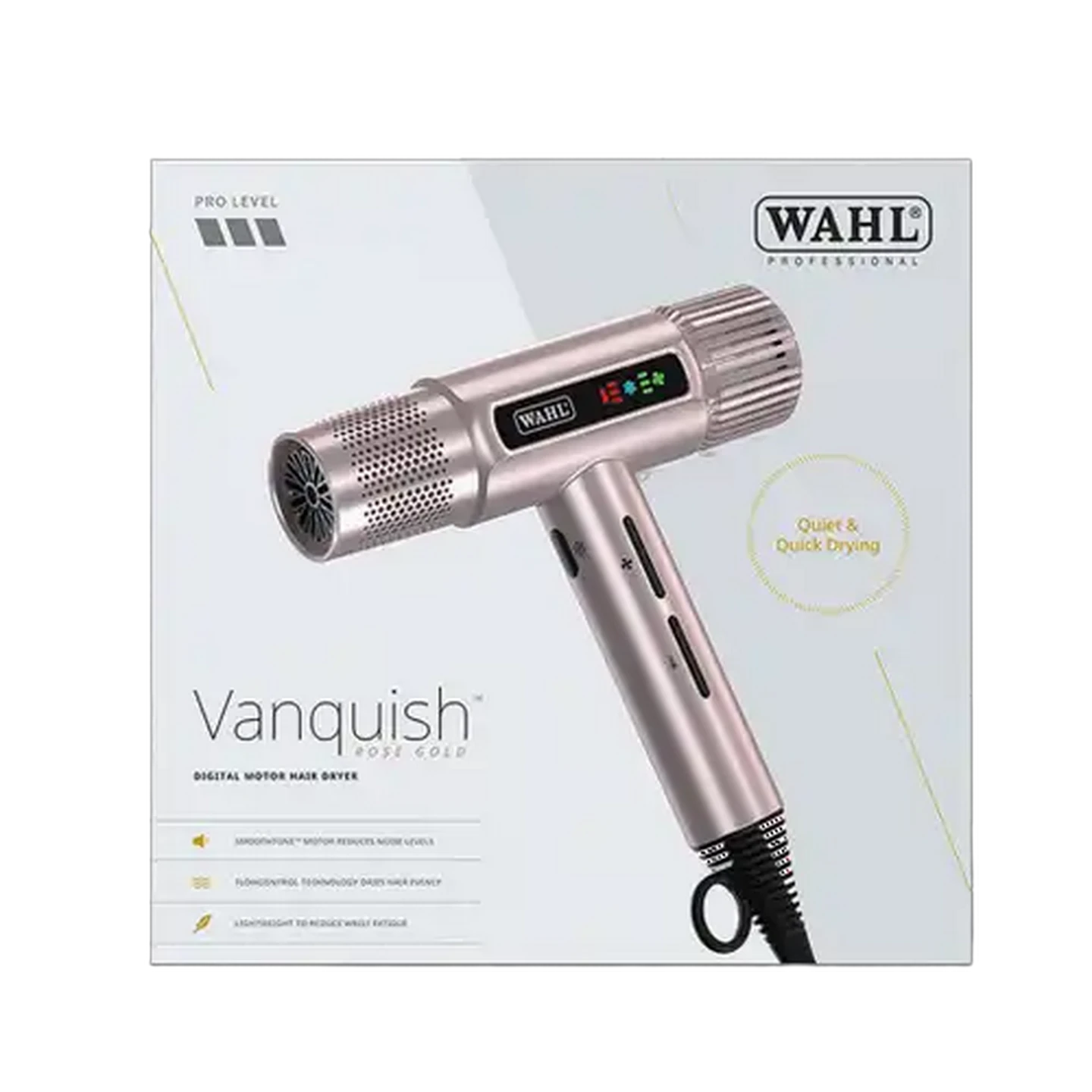 Image of Wahl Vanquish Rose Gold 1600w Professional BLDC Brushless Hair Dryer 101 000 RPM 4 Piece