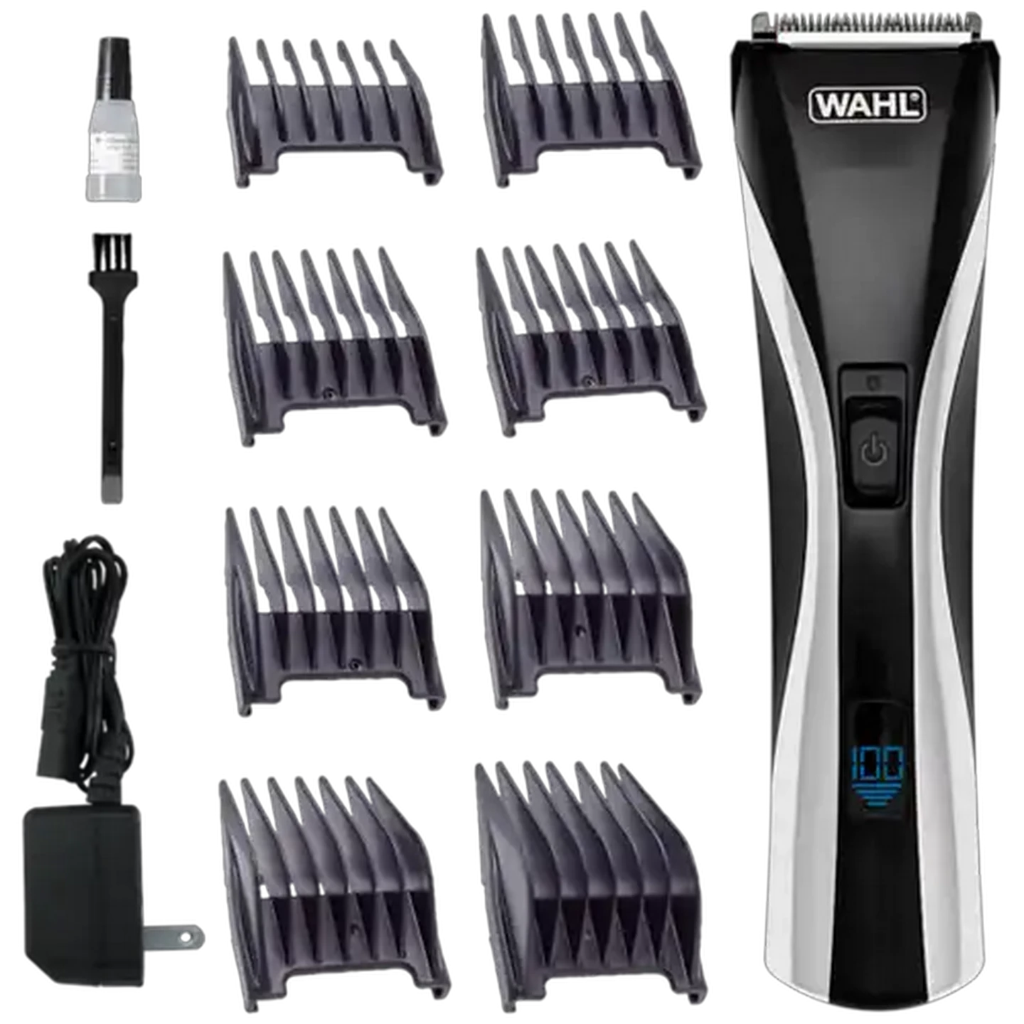 Image of Wahl Haircut & Beard Cord/Cordless Rechargeable LCD Hair Clipper Kit 13 Piece
