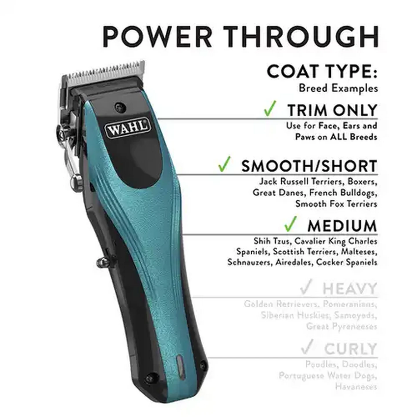 Image of Wahl Groom Lite Lithium-Ion Cordless USB Adjustable Pet Hair Clipper 12-Piece