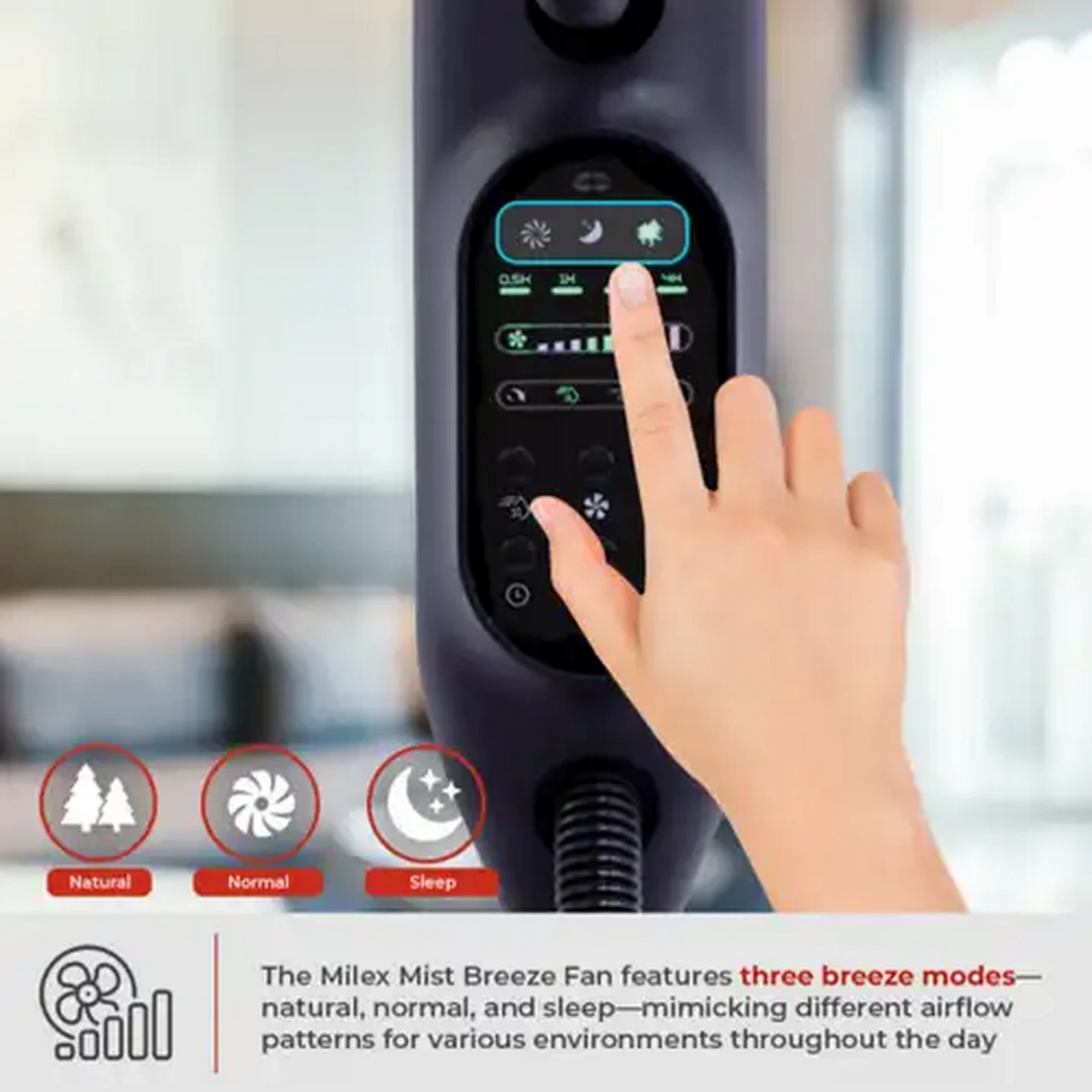 Image of Milex Black Digital Misting Fan 75W