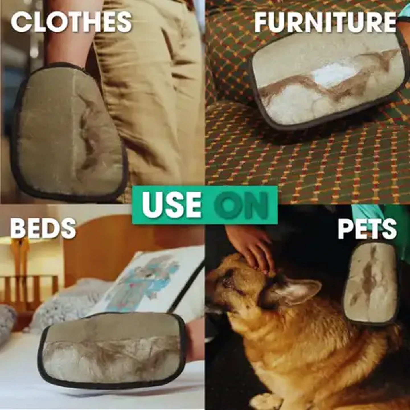 Image of Microwiz Fluff Glove Pet Hair & Fluff Remover