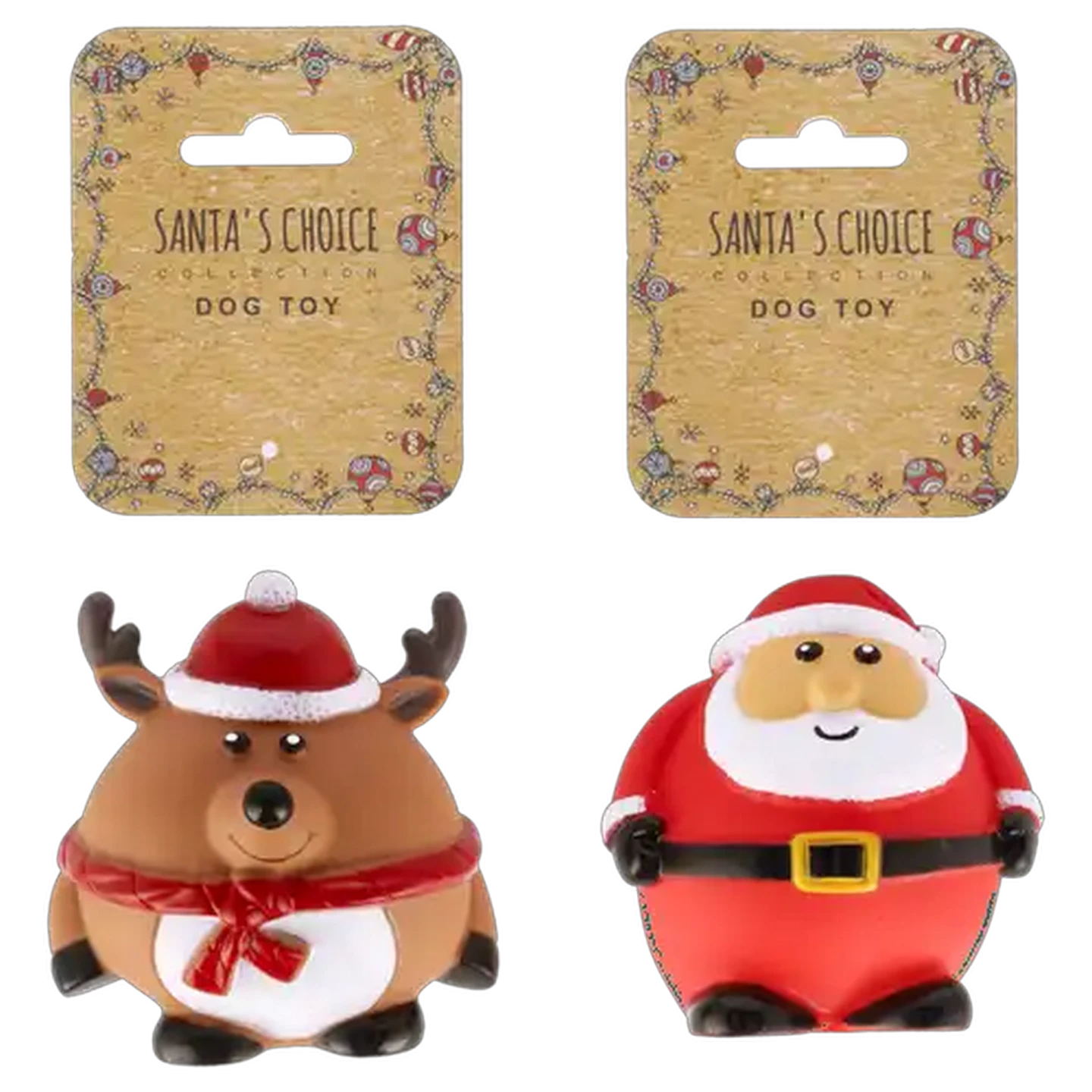 Image of Santa's Choice Christmas Vinyl Dog Toy Accessory (Type May Vary)