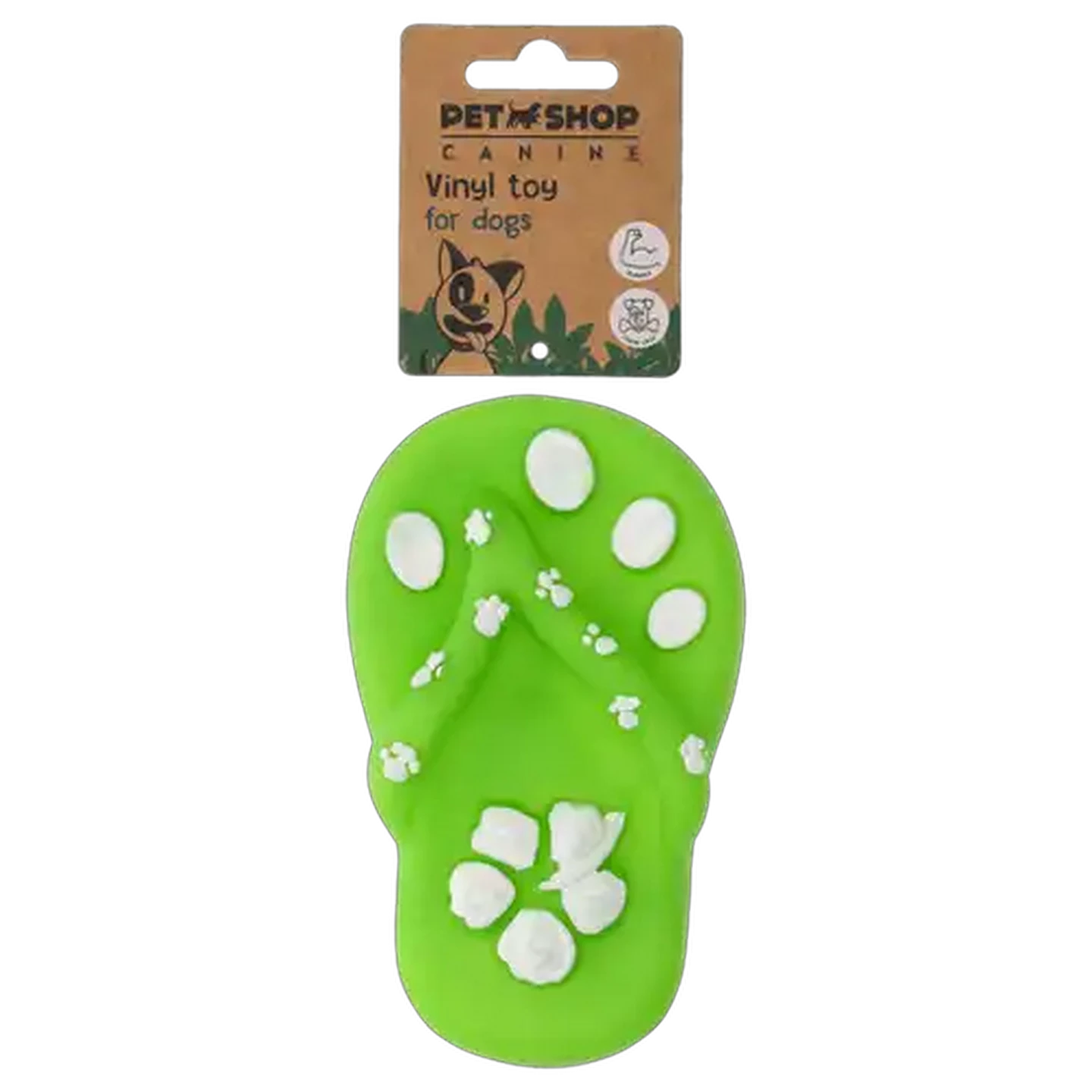 Image of Petshop Green Vinyl Sandal Toy for Dogs