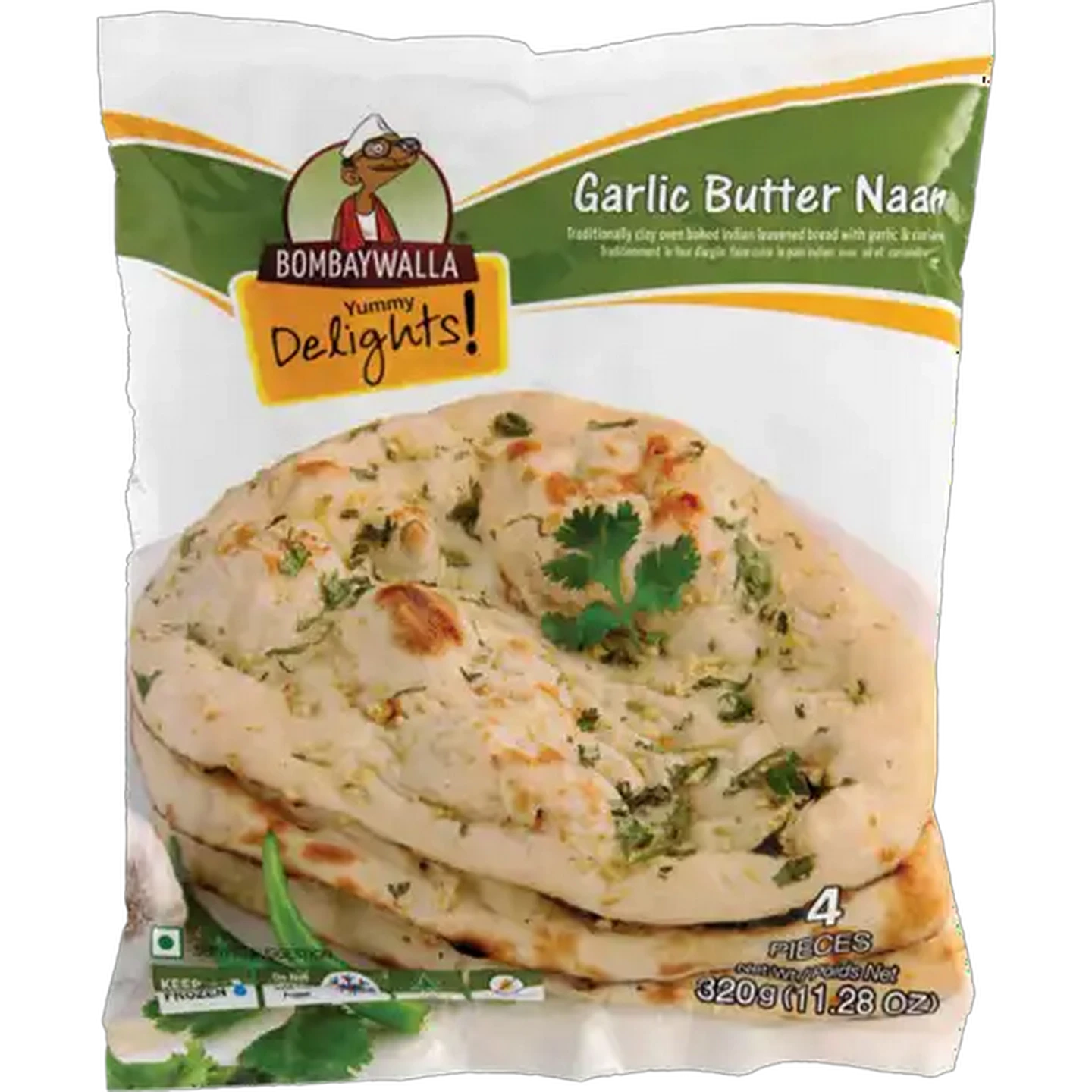 Image of Bombaywalla Frozen Garlic Butter Naan 320g