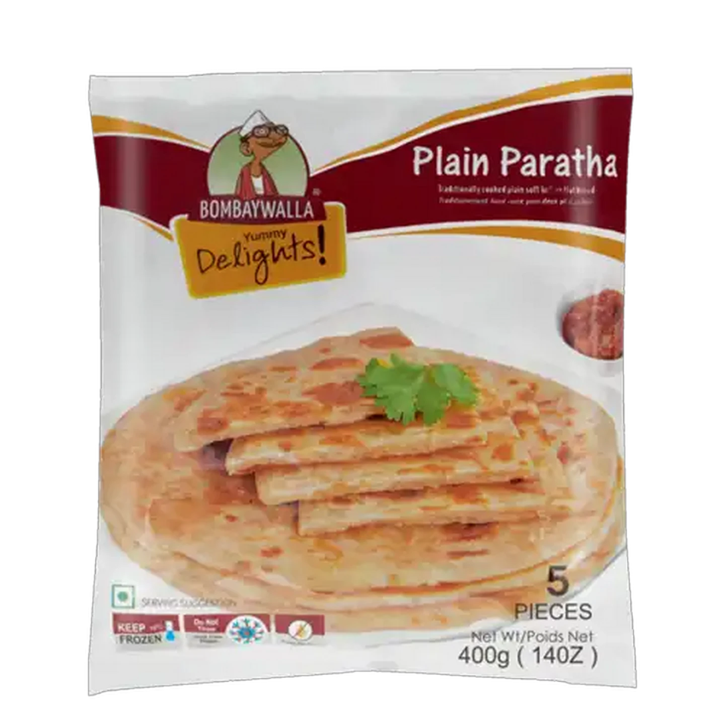 Image of Bombaywalla Frozen Plain Paratha 400g