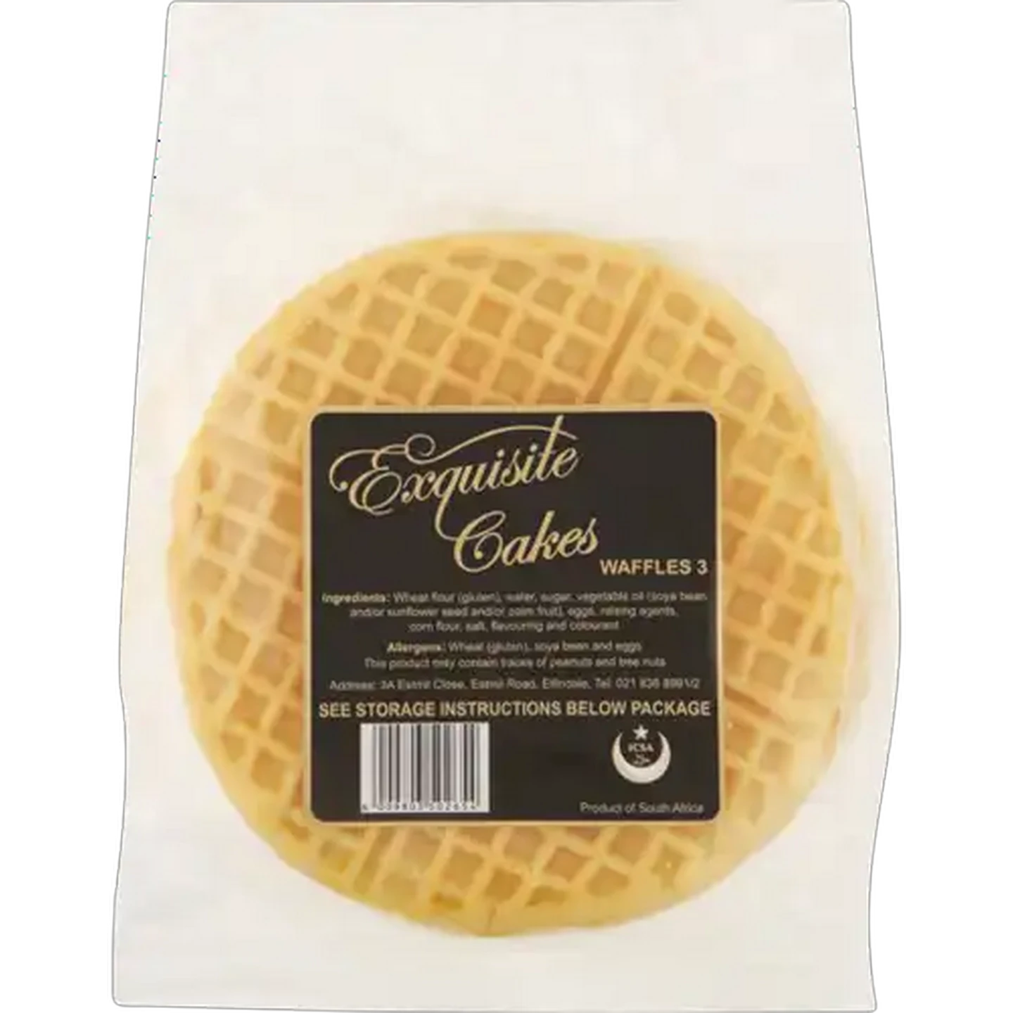 Image of Exquisite Cakes Frozen Plain Waffles 3 Pack