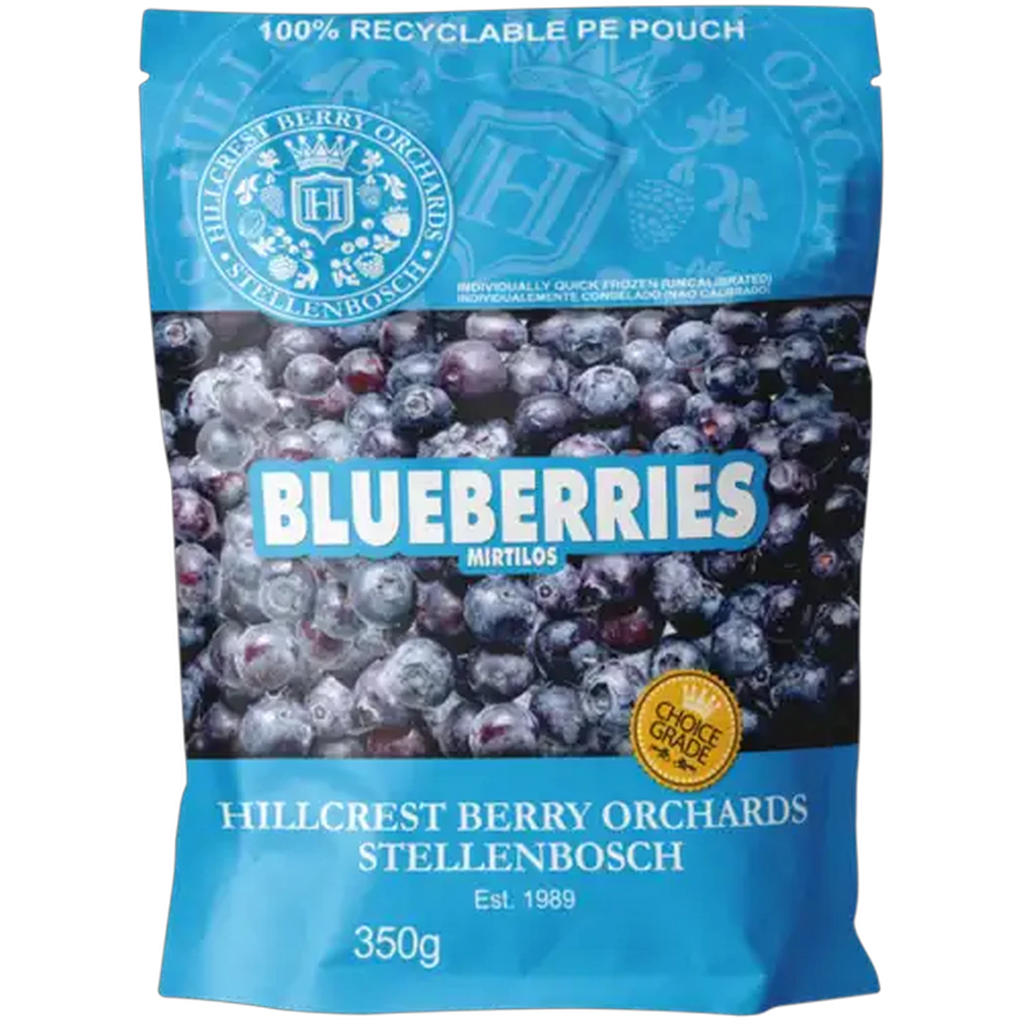 Image of Hillcrest Berry Orchards Frozen Blueberries 350g