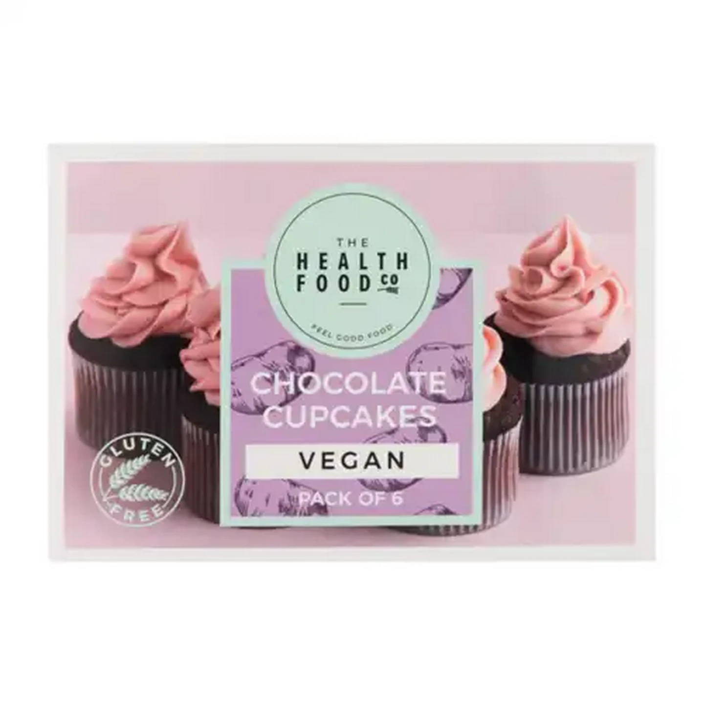 Image of The Health Food Company Frozen Vegan Chocolate Cupcakes 6 Pack
