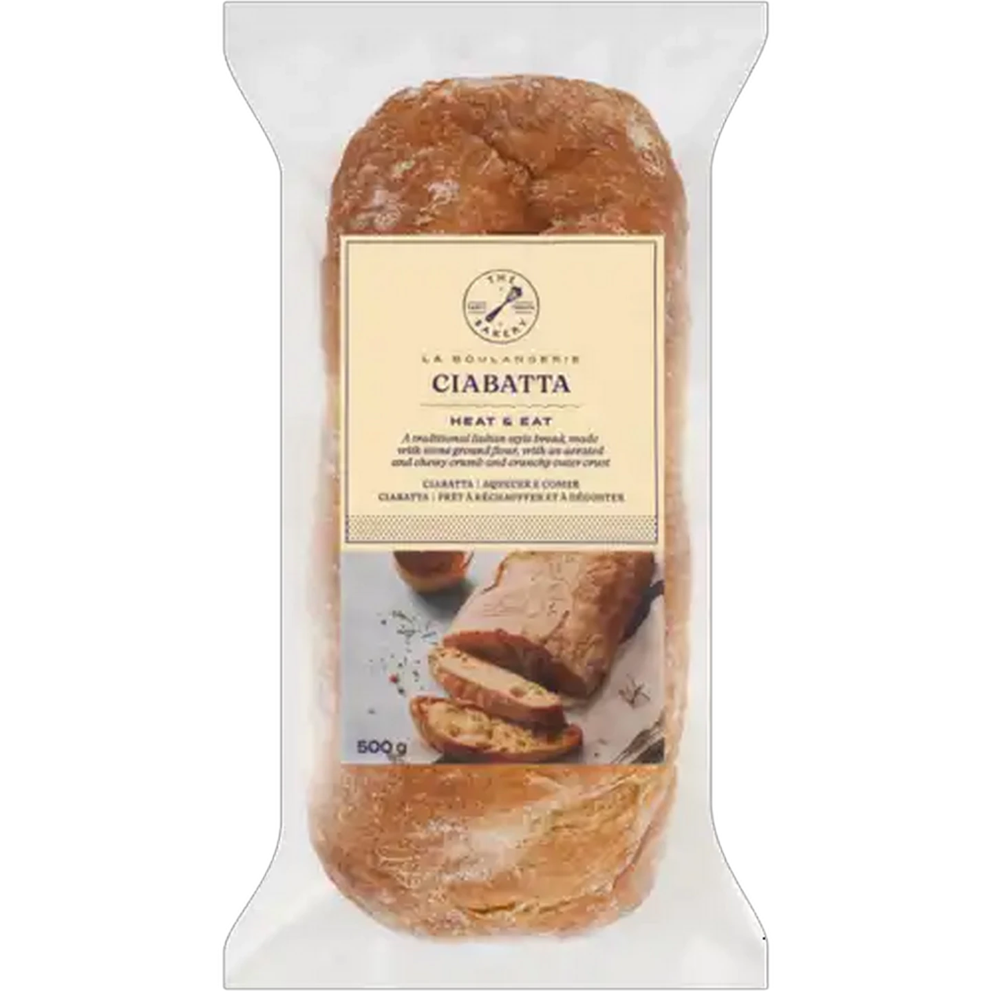 Image of The Bakery Frozen La Boulangerie Heat & Eat Ciabatta Loaf 500g