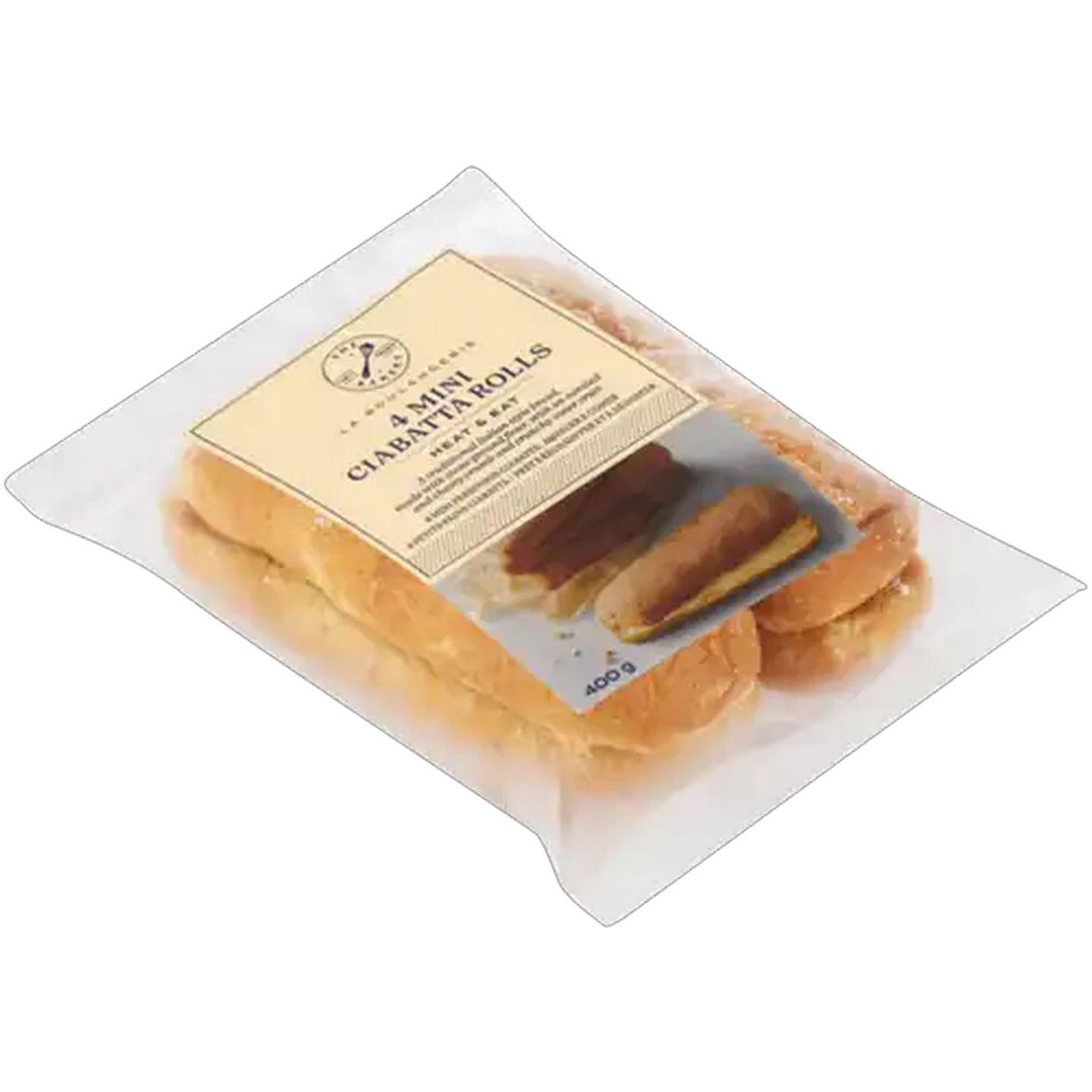 Image of The Bakery Frozen La Boulangerie Ciabatta Heat & Eat Mini Rolls 4 x 100g