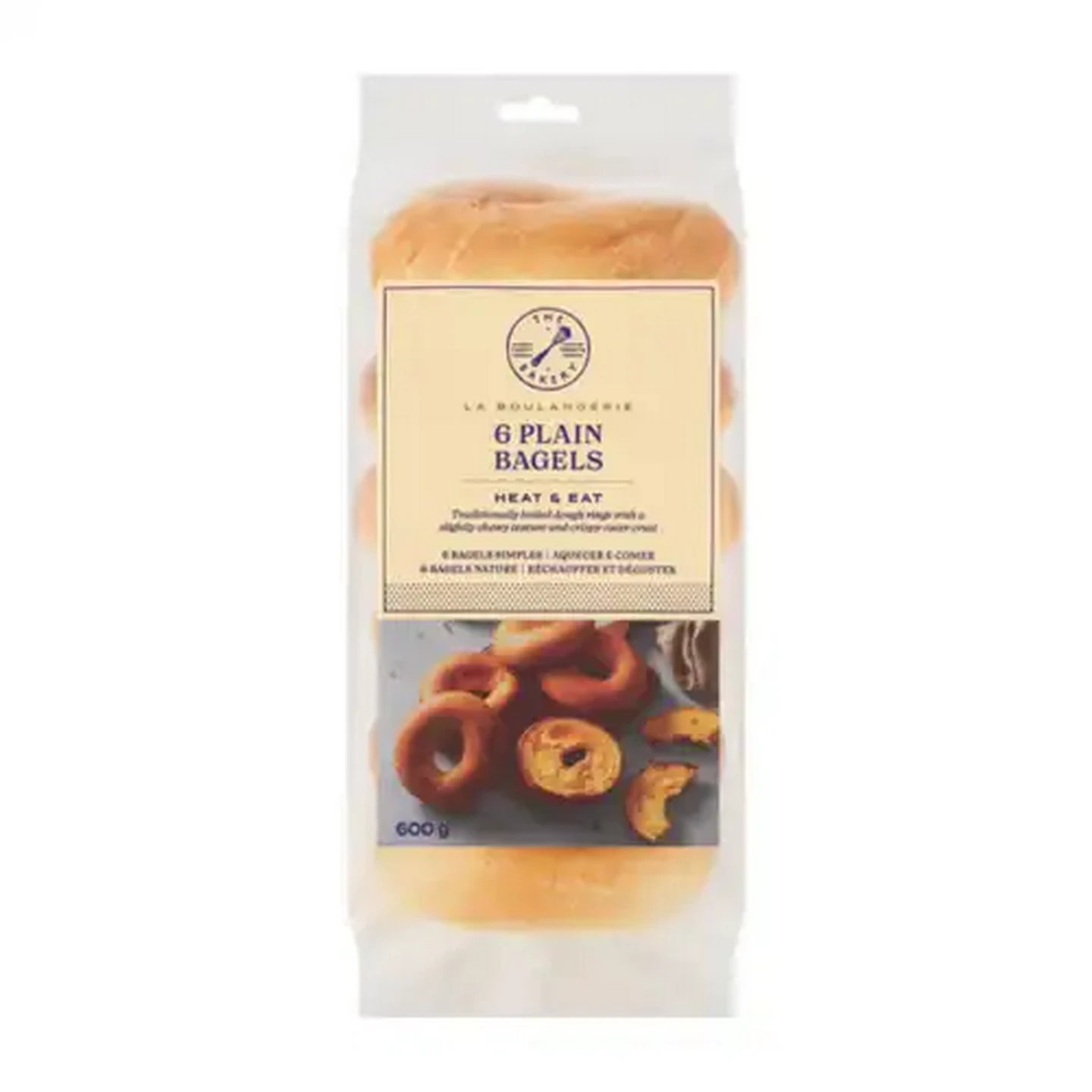 Image of The Bakery Frozen Plain Bagels 6-Pack