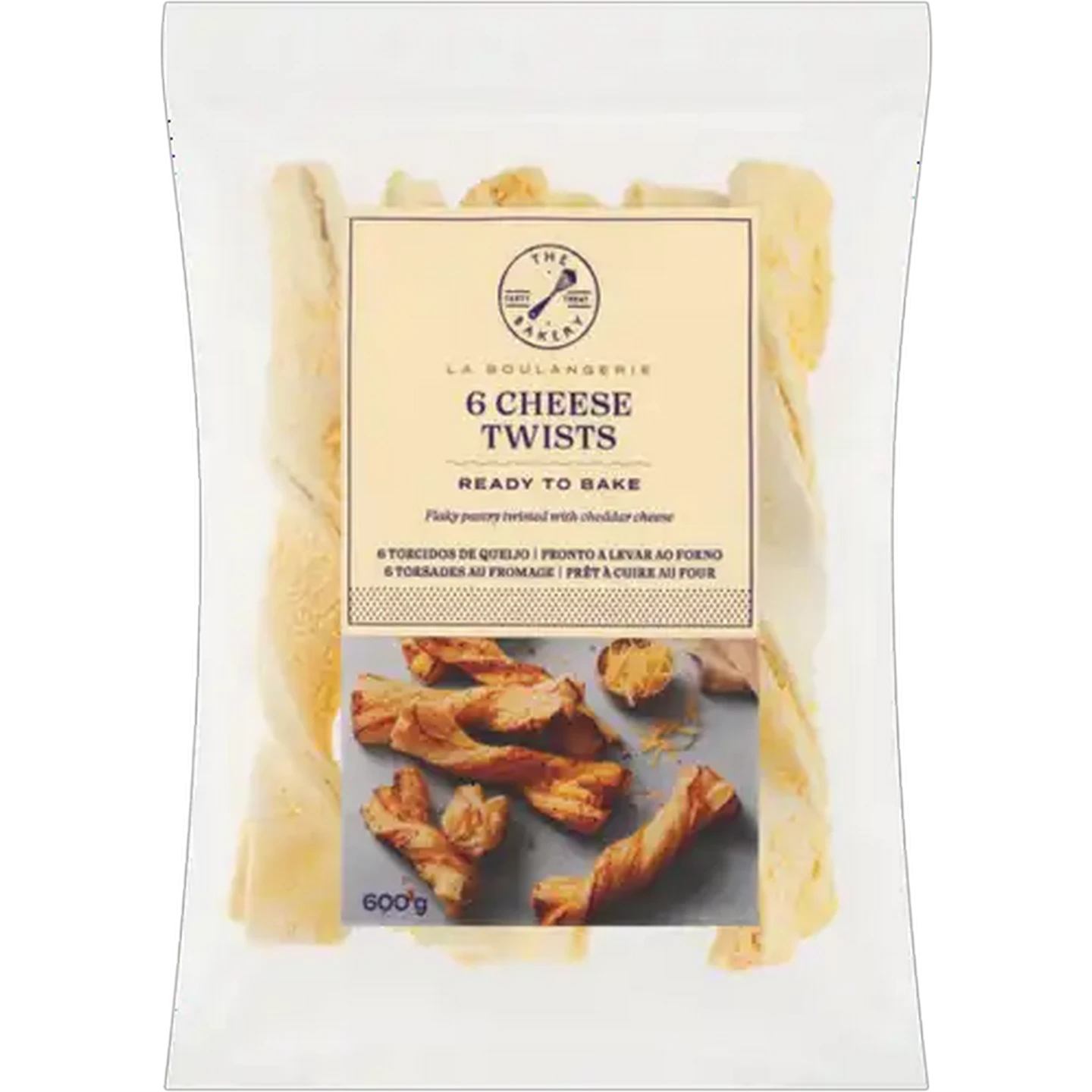 Image of The Bakery Frozen Cheddar Cheese Pastry Twists 600g