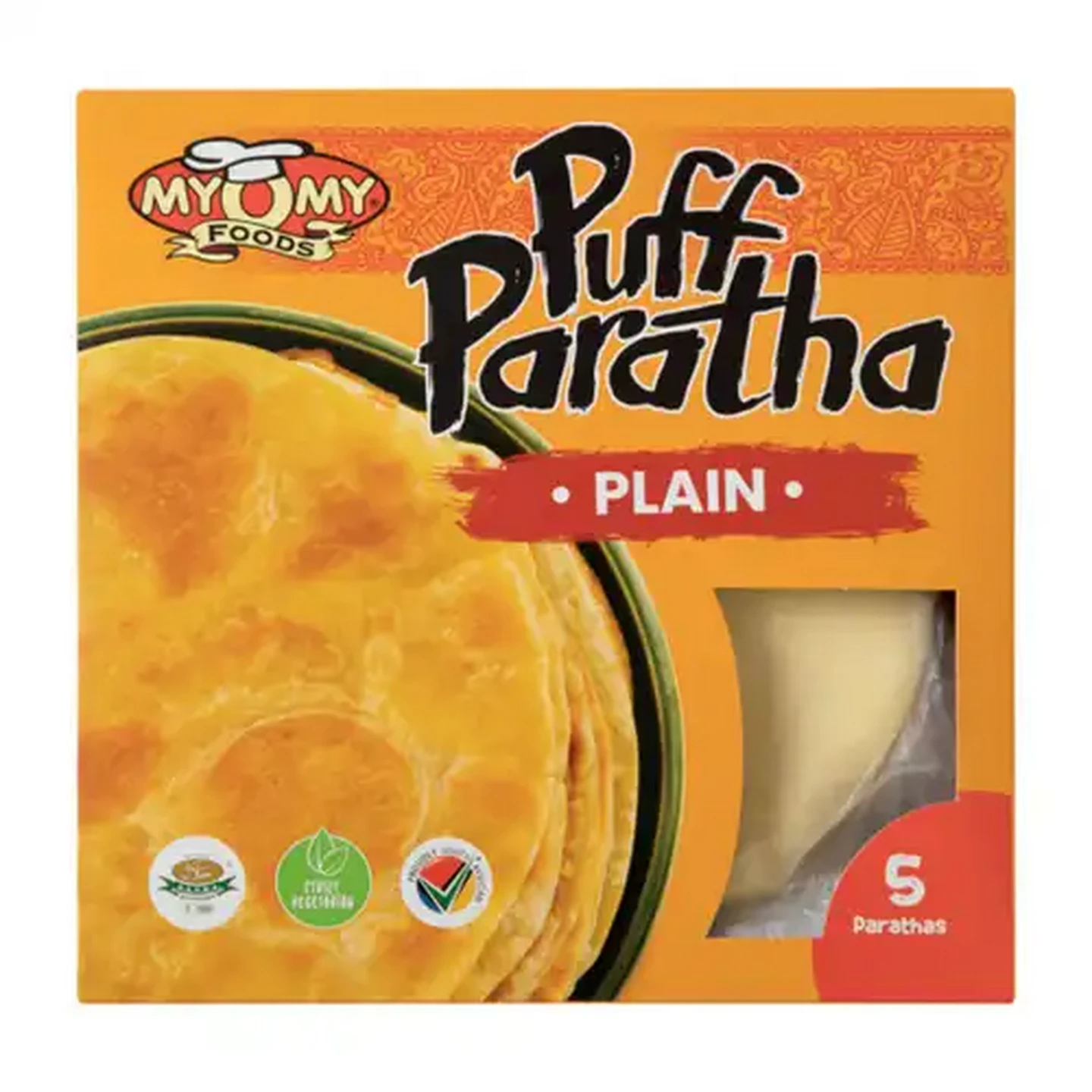 Image of MyOMy Foods Frozen Plain Paratha Pastry 5 Pack