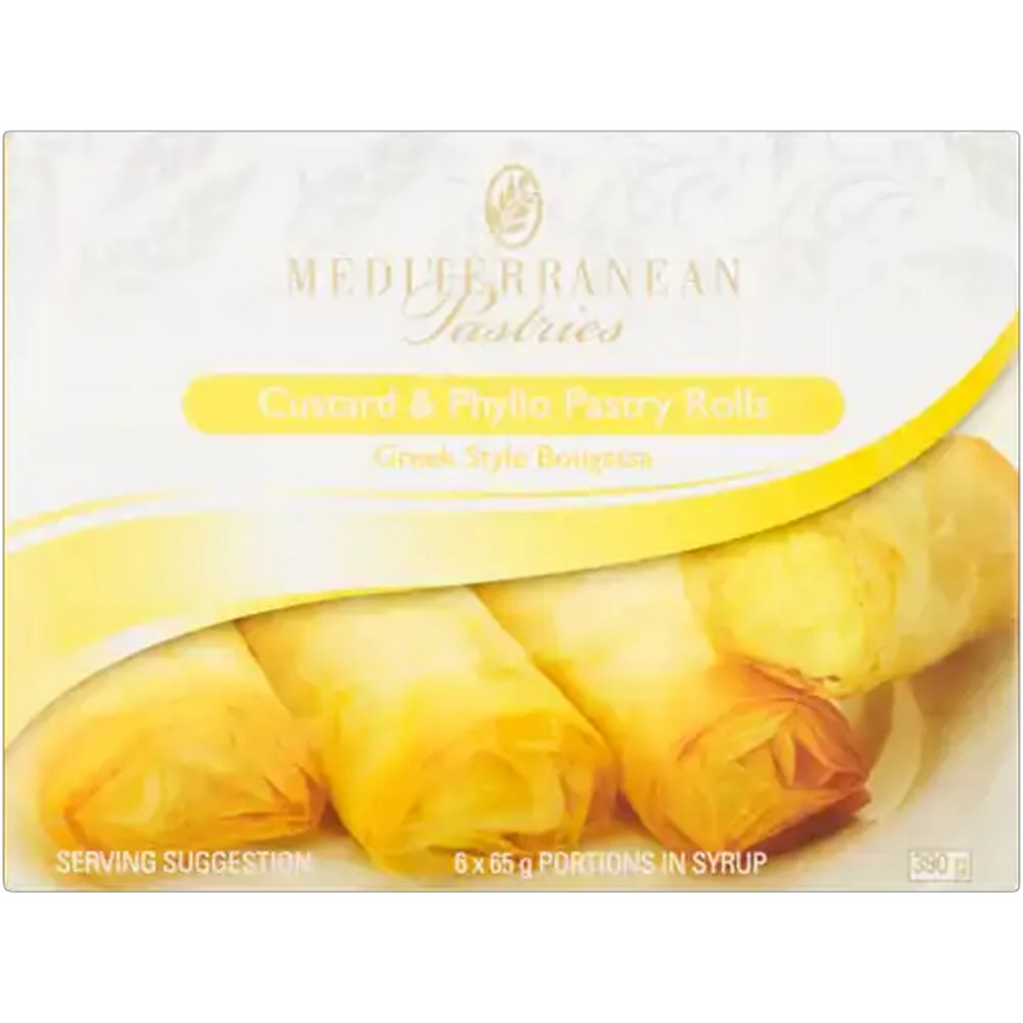 Image of Mediterranean Pastries Frozen Custard & Phyllo Pastry Rolls 6 x 65g