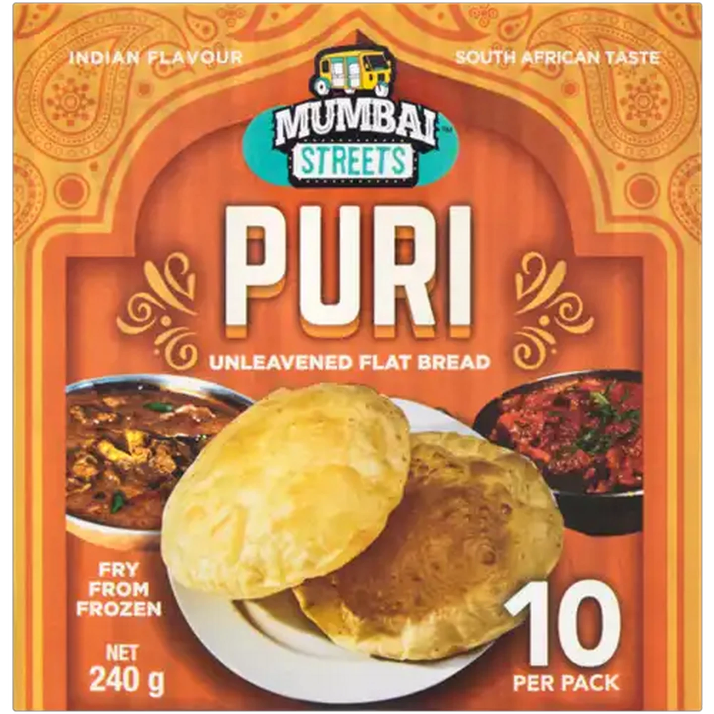 Image of Mumbai Streets Frozen Puri Unleavened Flat Bread 10 Pack