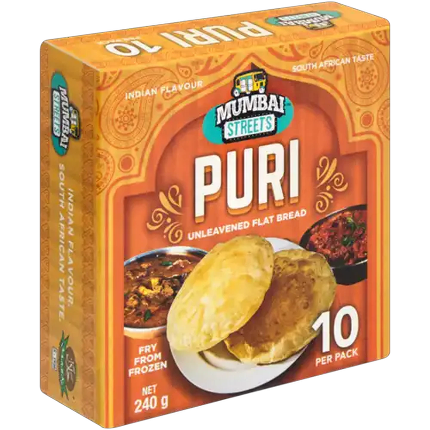 Image of Mumbai Streets Frozen Puri Unleavened Flat Bread 10 Pack