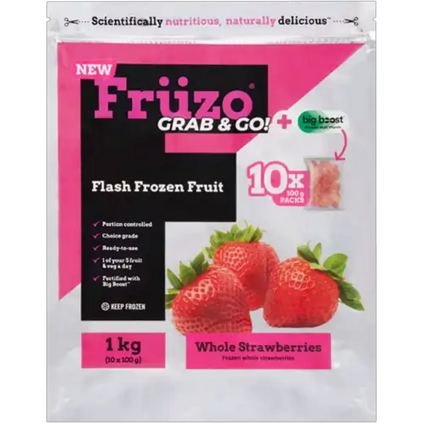 Image of Früzo Frozen Whole Strawberries 10 x 100g