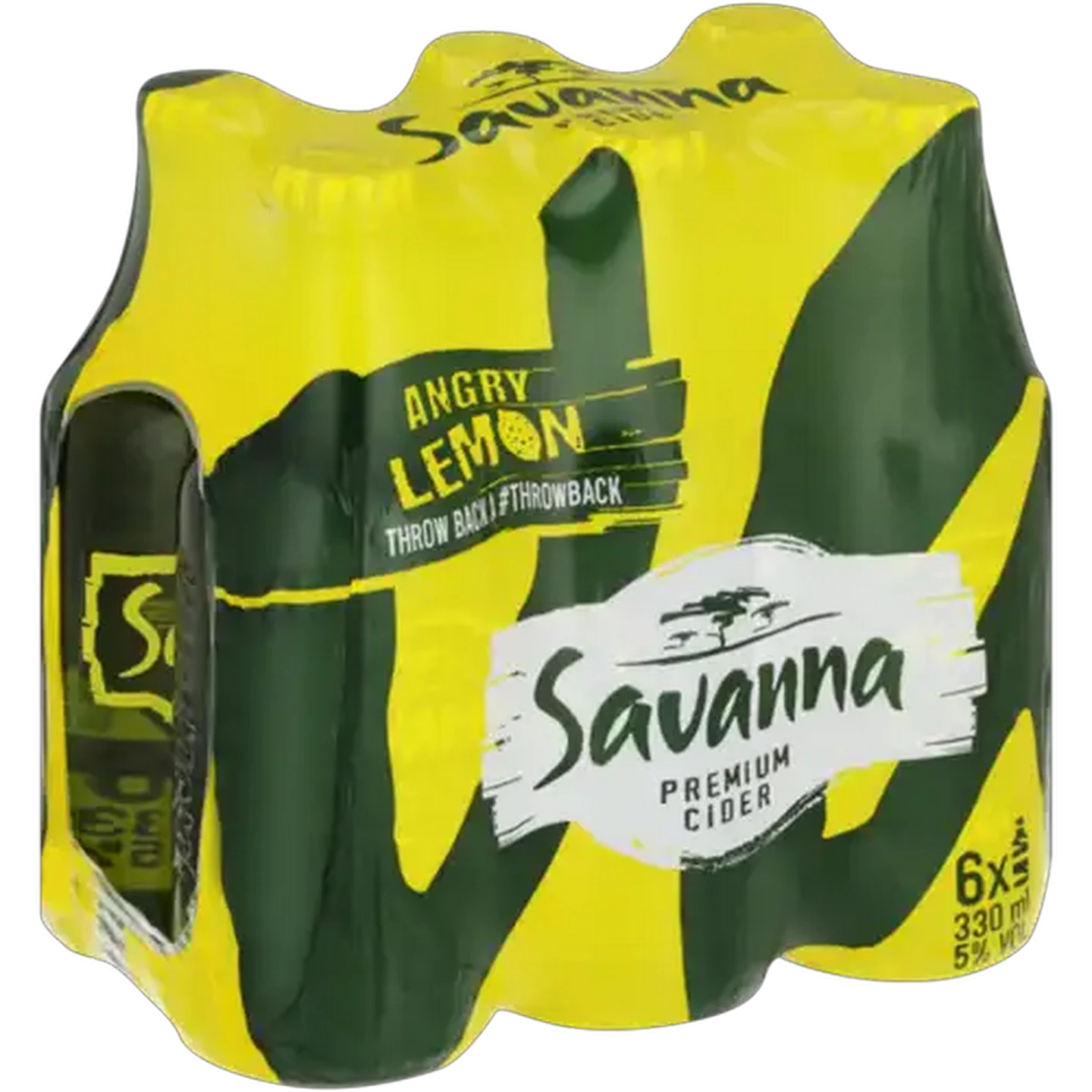 Image of Savanna  Angry Lemon Premium Cider Bottles 6 x 330ml