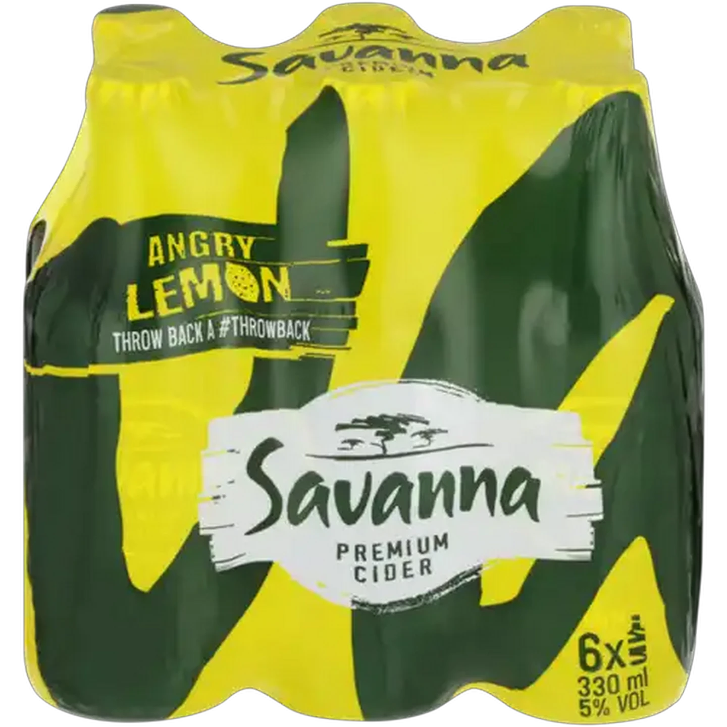 Image of Savanna  Angry Lemon Premium Cider Bottles 6 x 330ml