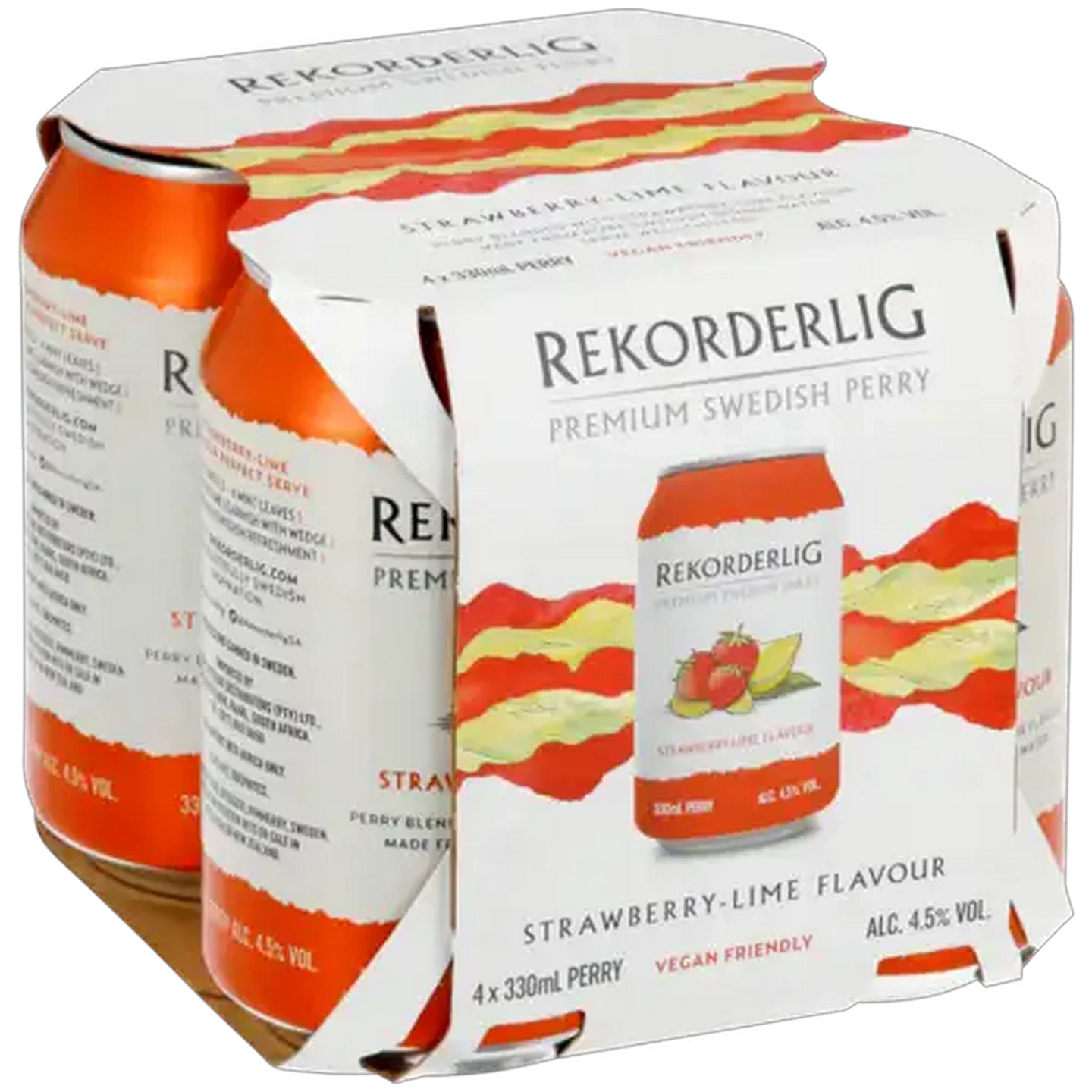 Image of Rekorderlig Strawberry-Lime Perry Cans 4 x 330ml
