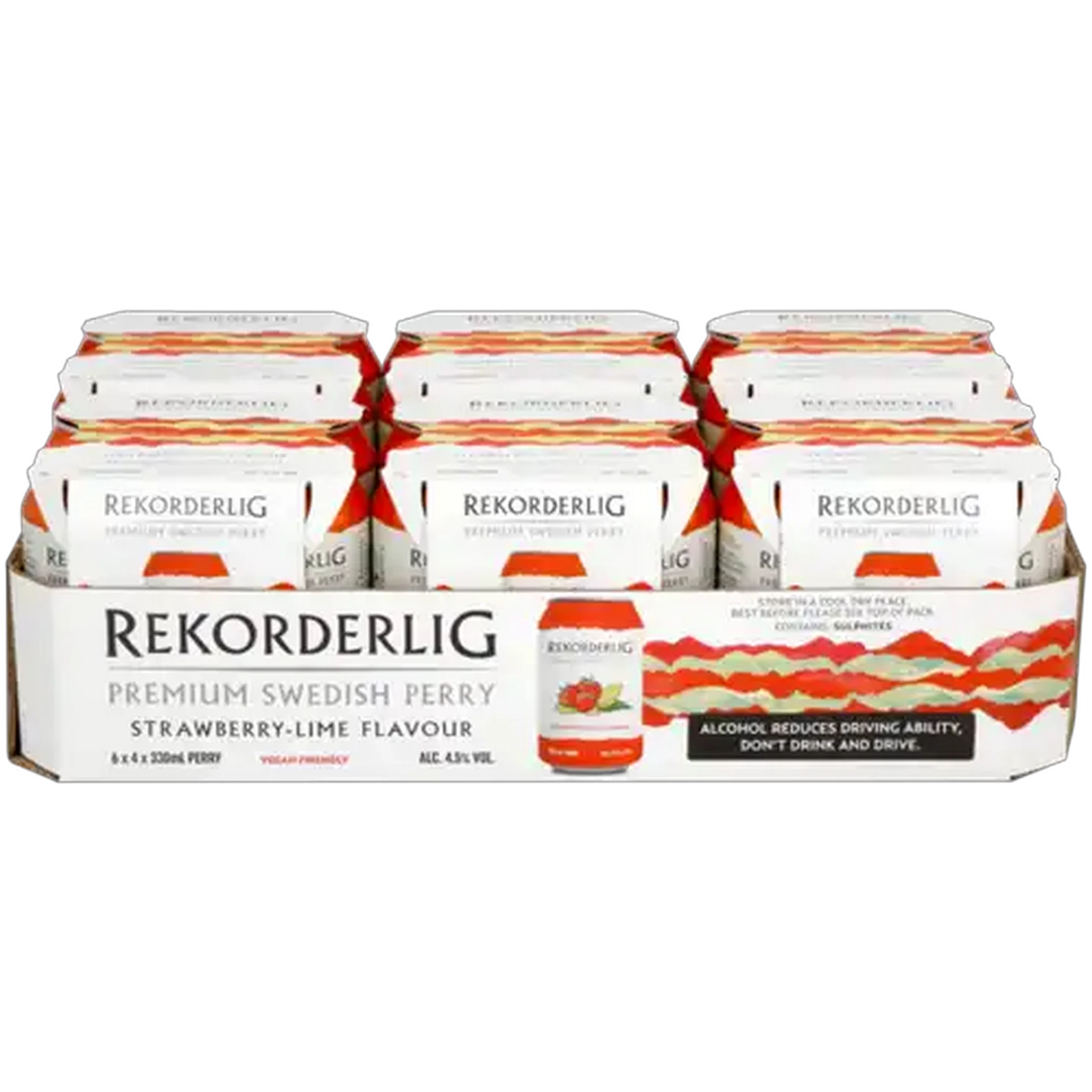 Image of Rekorderlig Strawberry-Lime Perry Cans 24 x 330ml