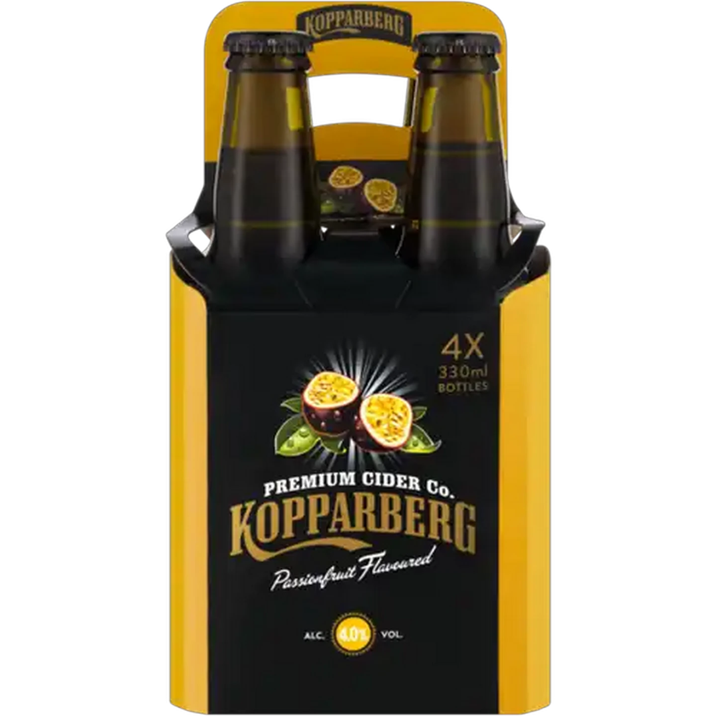 Image of Kopparberg Passionfruit Flavoured Cider Bottles 4 x 330ml