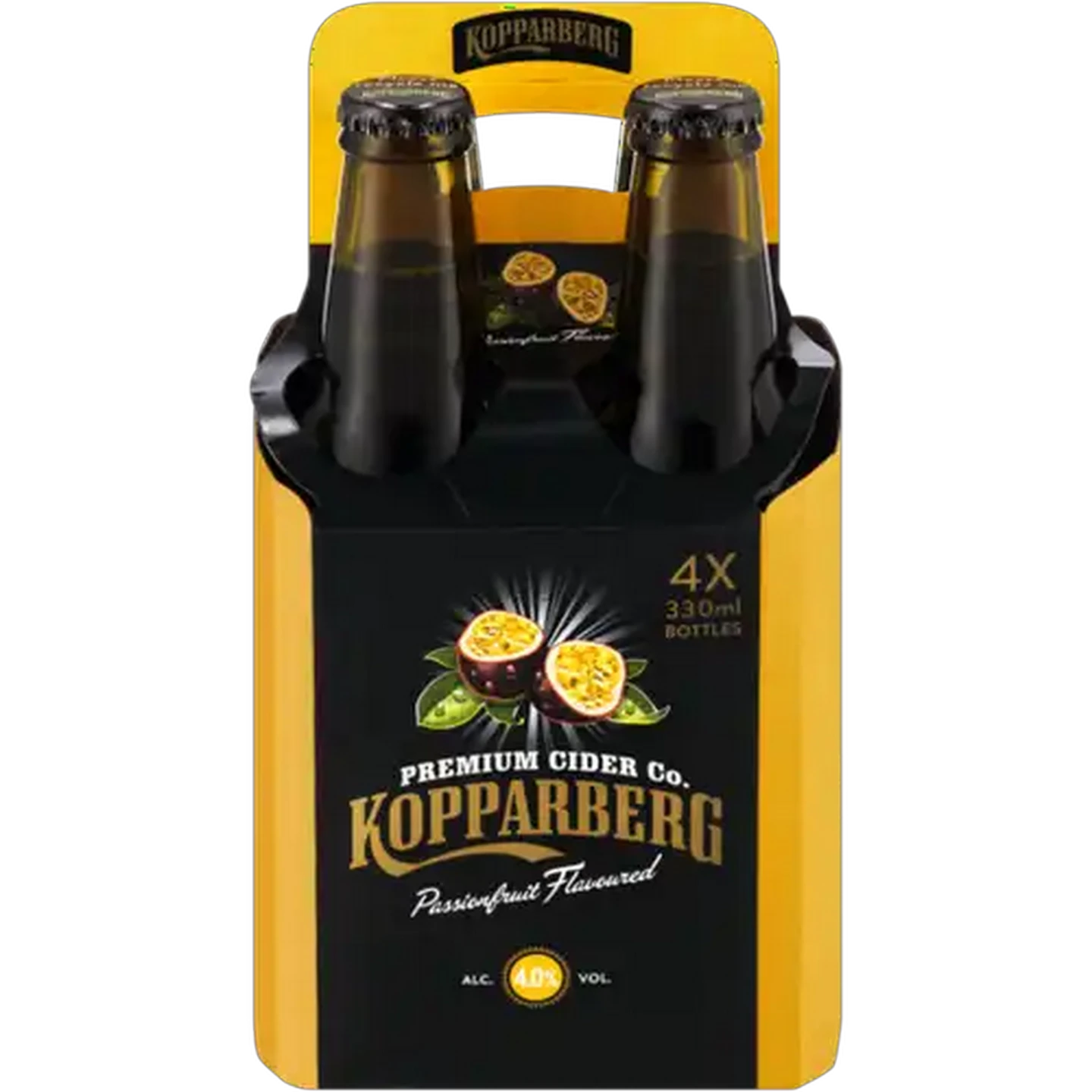 Image of Kopparberg Passionfruit Flavoured Cider Bottles 4 x 330ml