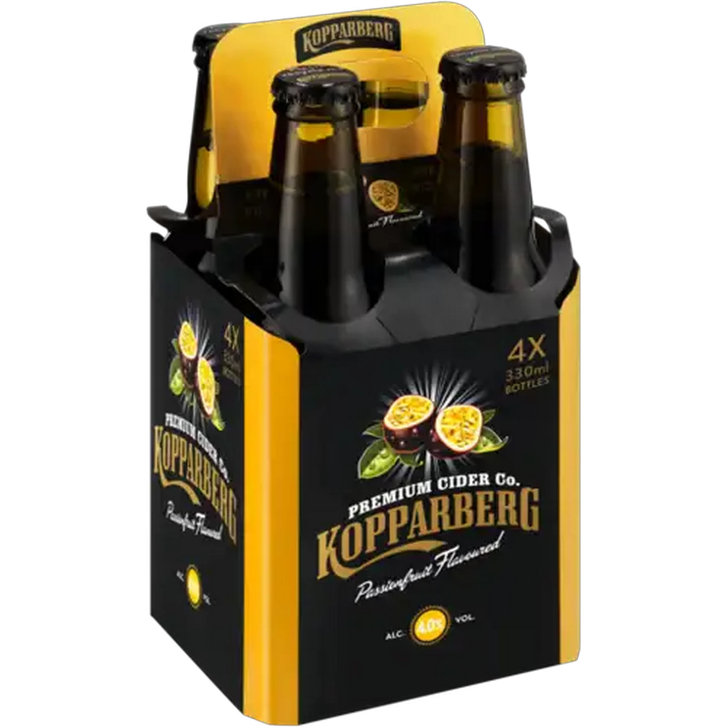 Image of Kopparberg Passionfruit Flavoured Cider Bottles 4 x 330ml