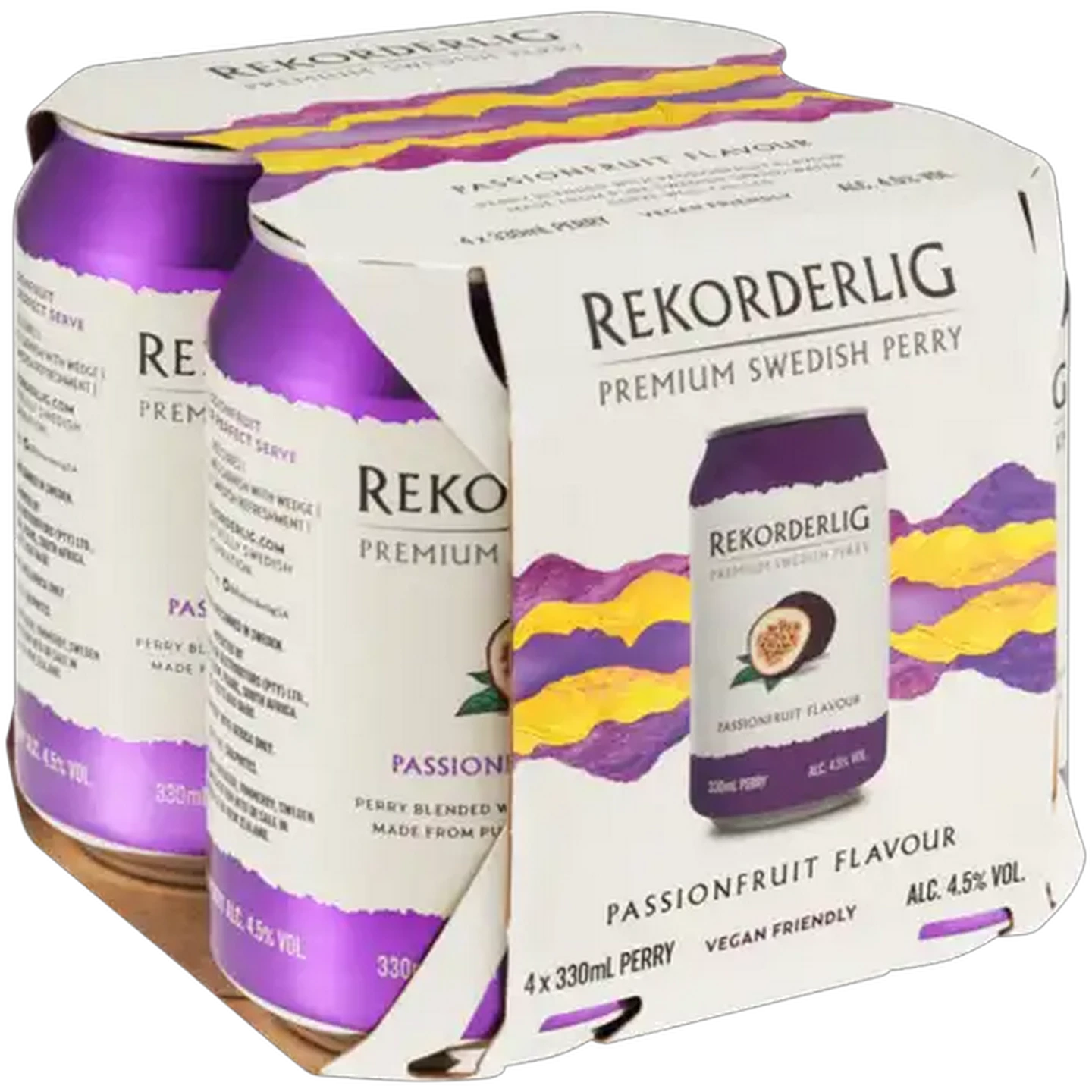 Image of Rekorderlig Passionfruit Flavour Premium Swedish Perry Cans 4 x 330ml