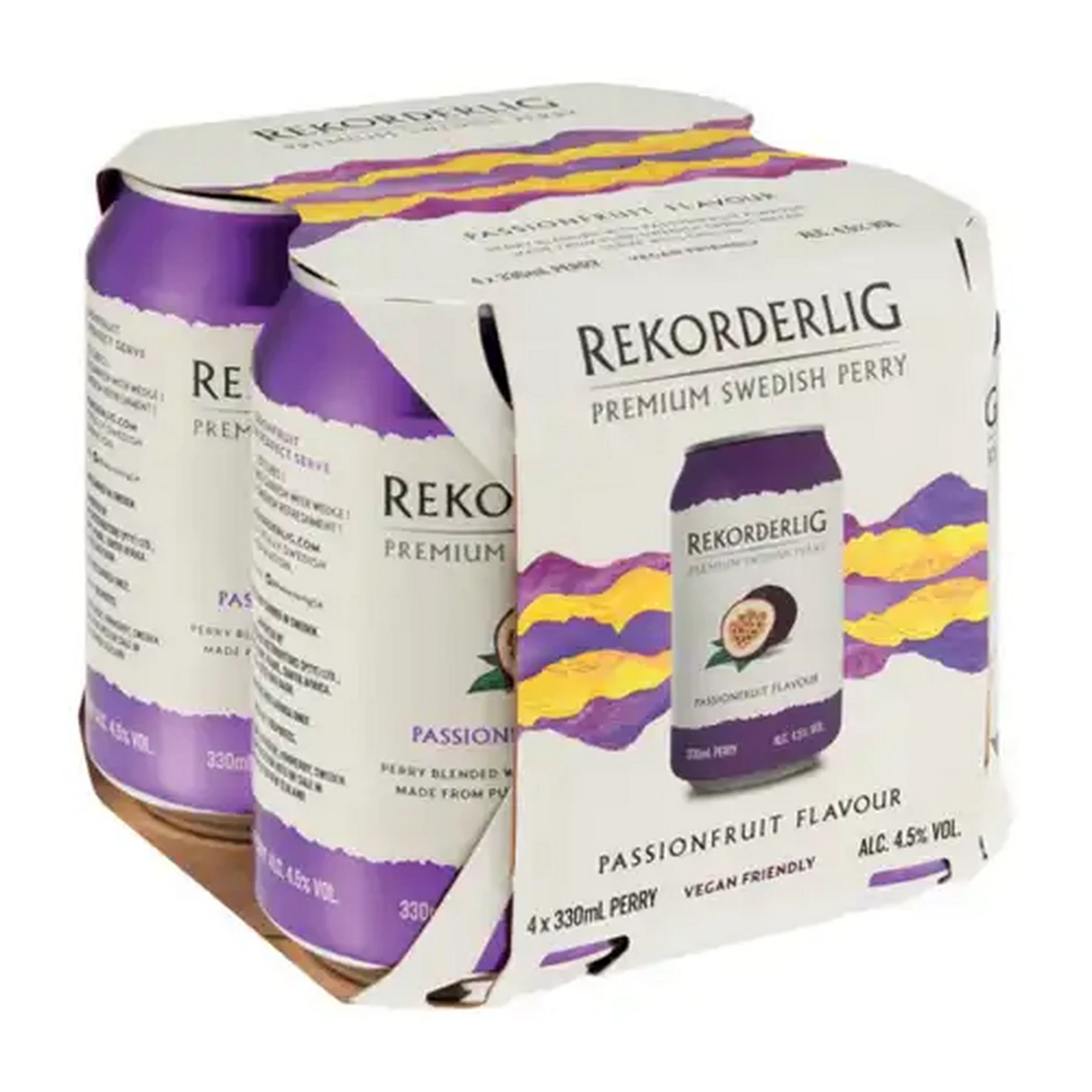 Image of Rekorderlig Passionfruit Flavour Premium Swedish Perry Cans 4 x 330ml