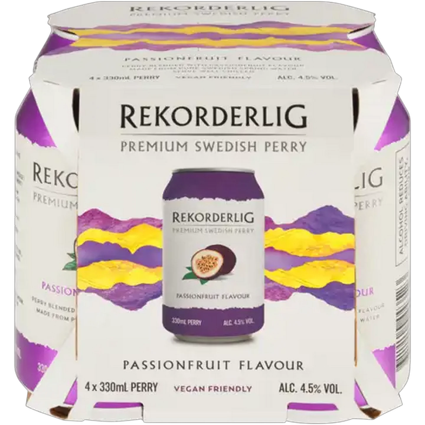 Image of Rekorderlig Passionfruit Flavour Premium Swedish Perry Cans 4 x 330ml