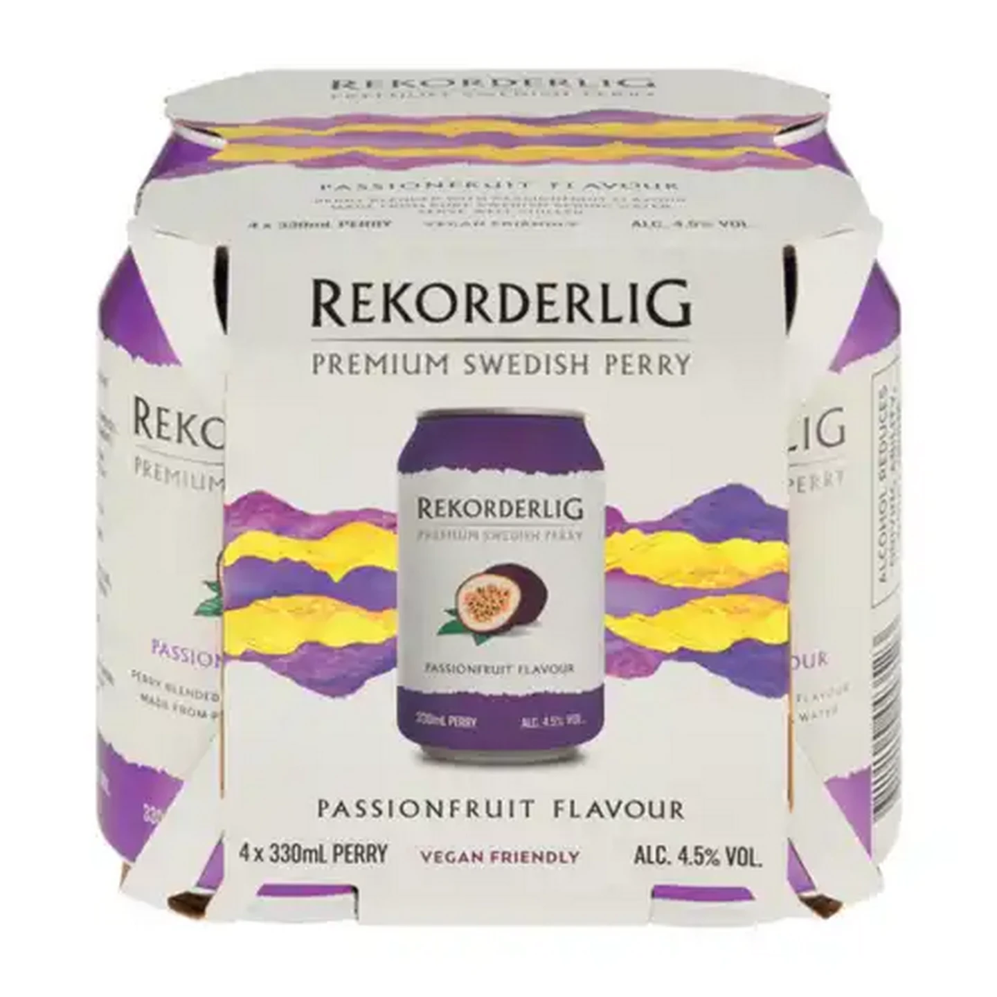 Image of Rekorderlig Passionfruit Flavour Premium Swedish Perry Cans 4 x 330ml