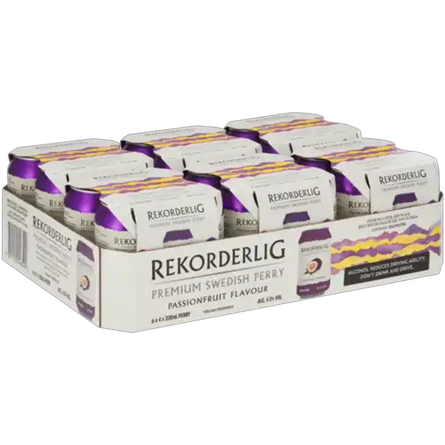 Image of Rekorderlig Passionfruit Flavour Premium Swedish Perry Cans 24 x 330ml