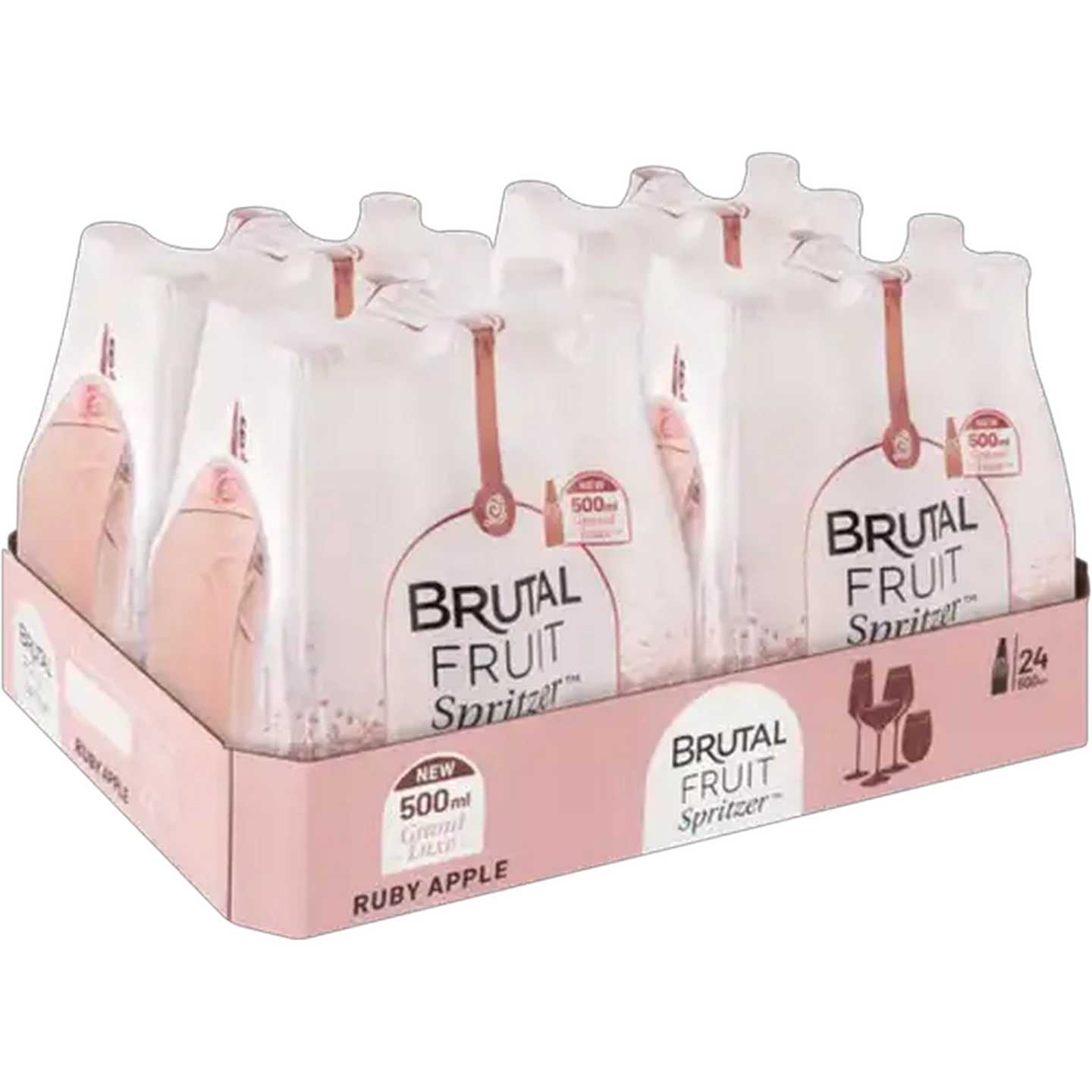 Image of Brutal Fruit Ruby Apple Sparkling Spritzer Bottles 24 x 500ml
